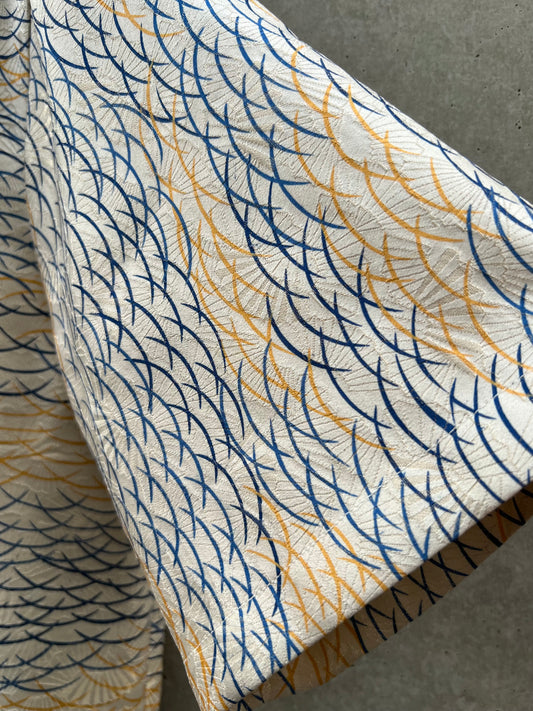 Vintage Kimono - Grass pattern (Tsuyushiba) white shirt