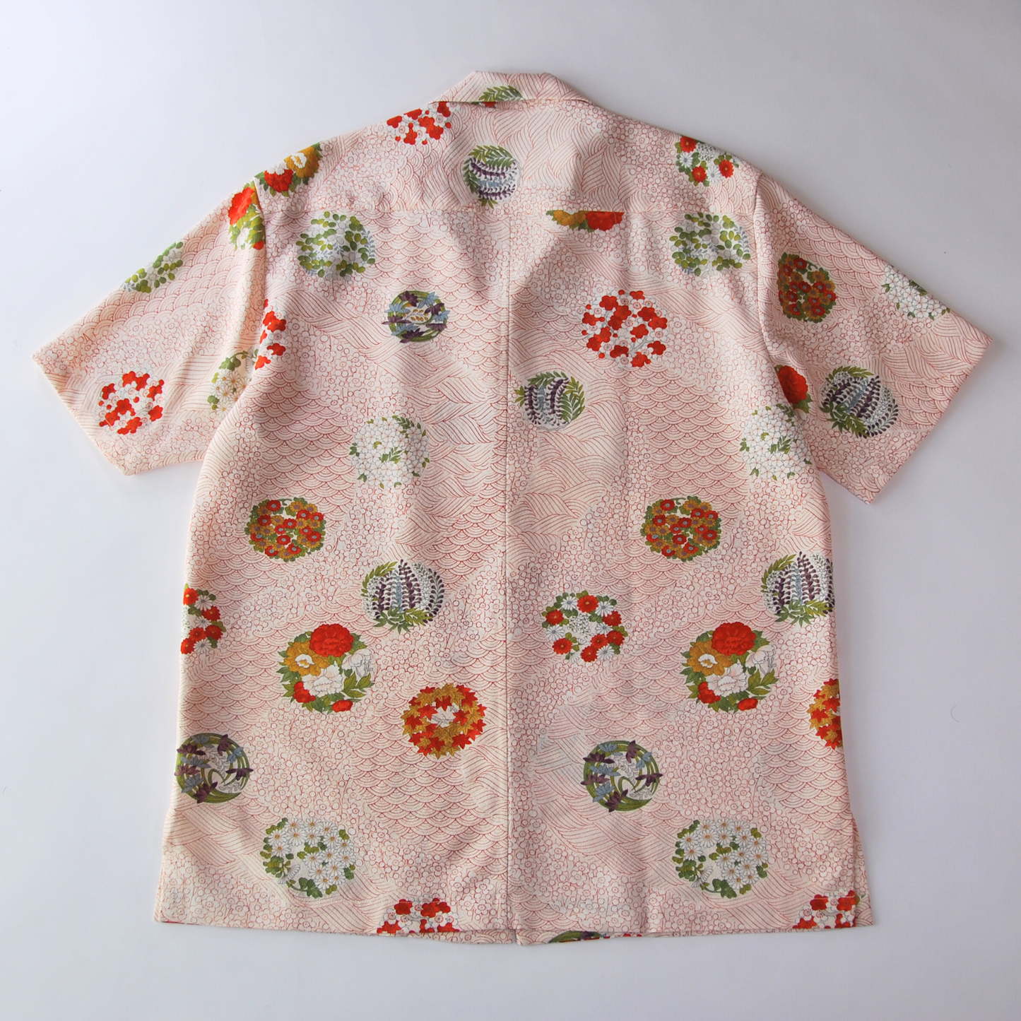 Vintage Kimono Shirt- White/Red