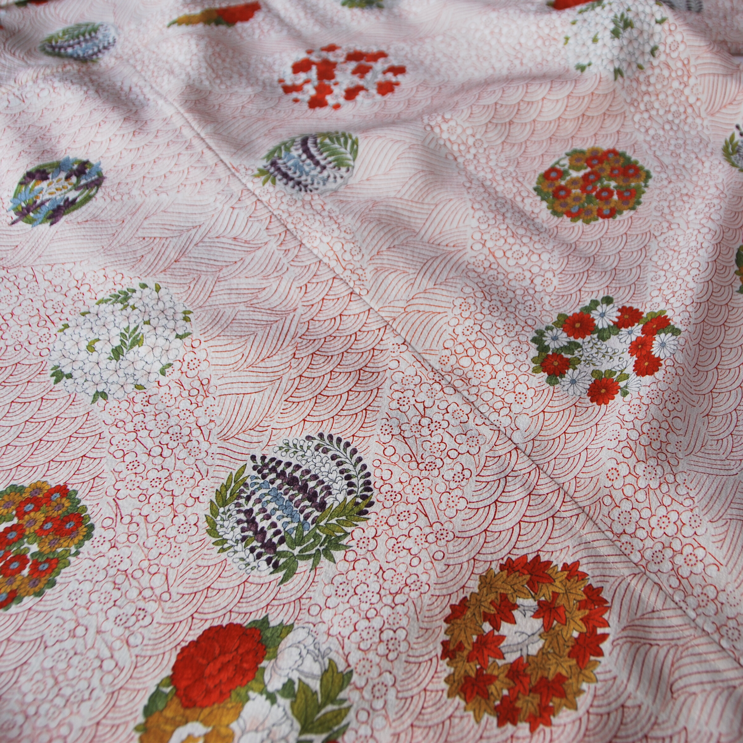 Vintage Kimono Shirt- White/Red