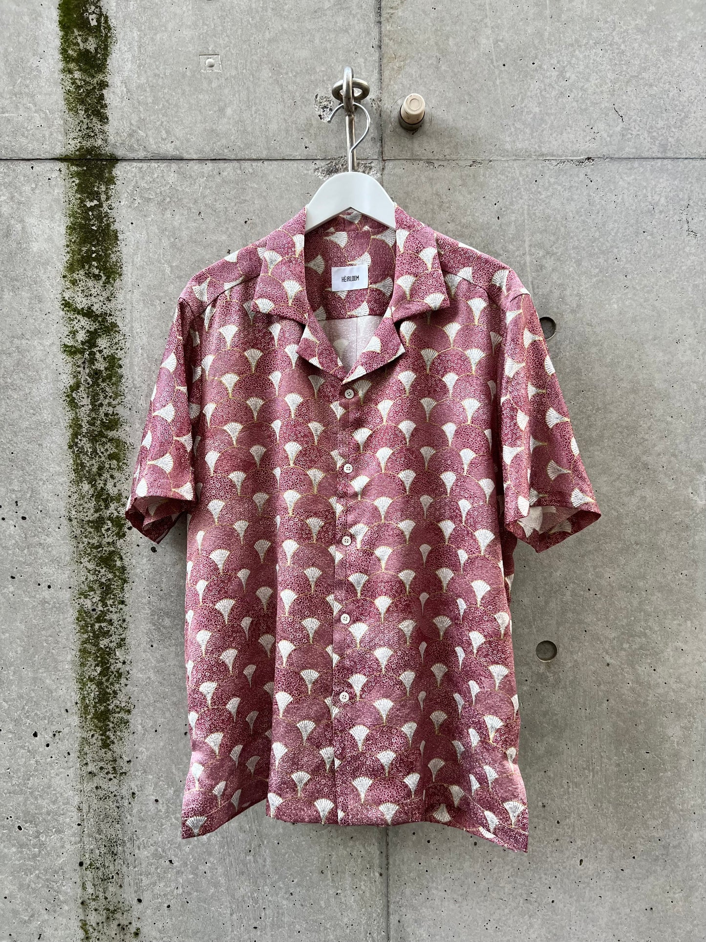 Vintage Kimono - Fan pattern red shirt