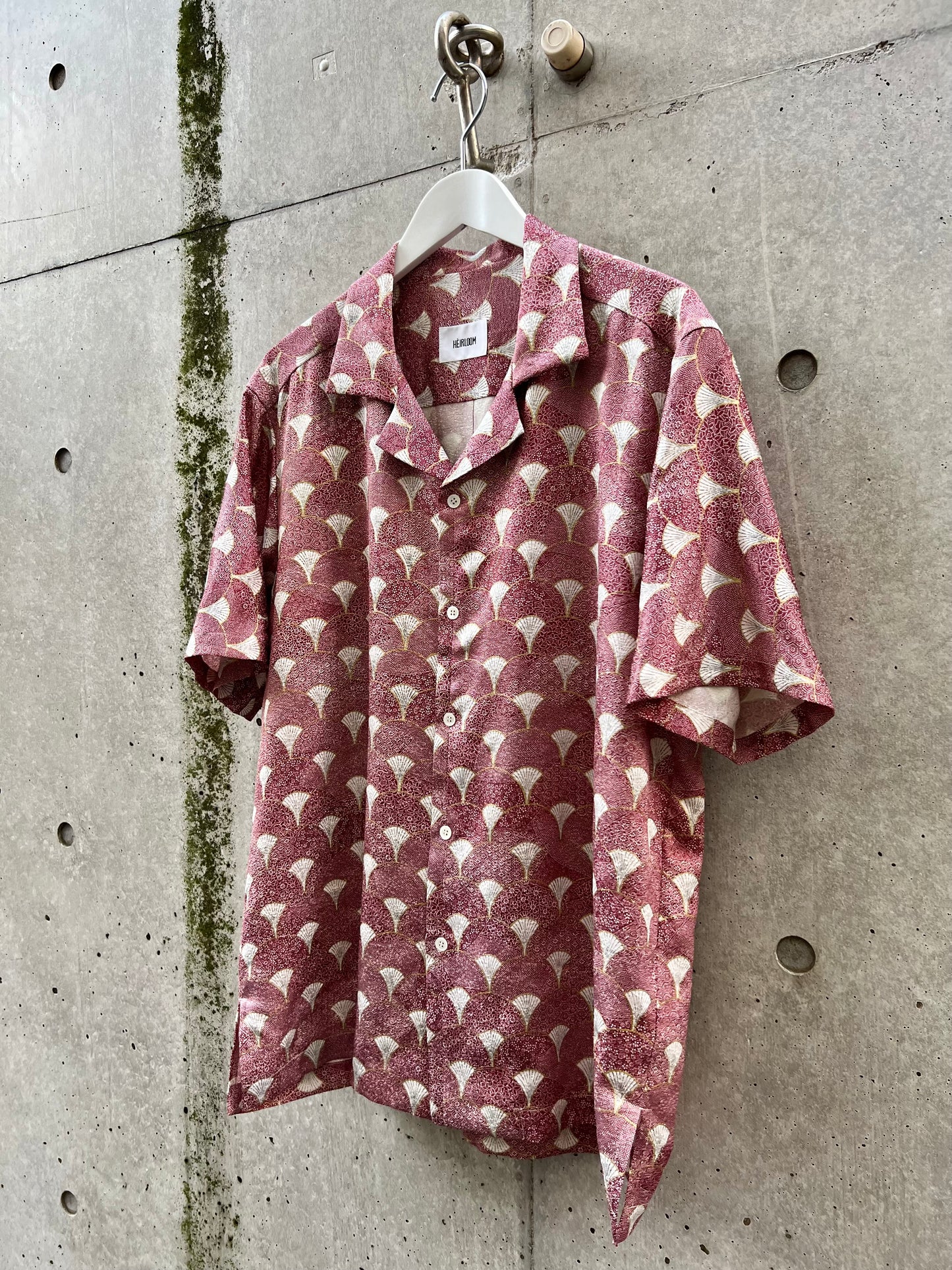 Vintage Kimono - Fan pattern red shirt