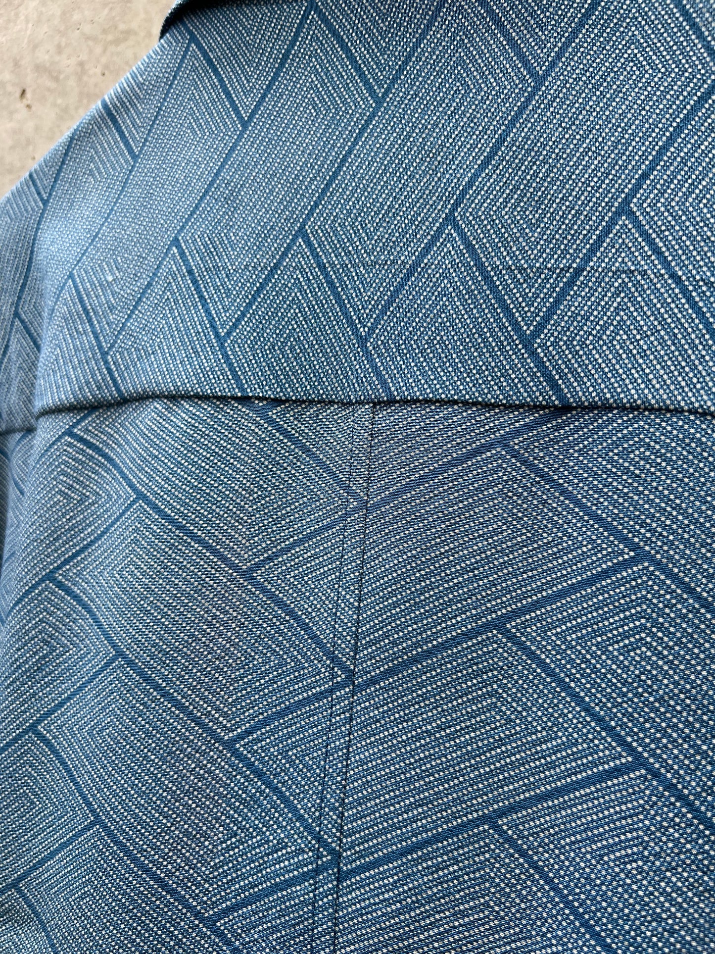 Vintage Kimono - Higaki (cypress pattern) - Blue