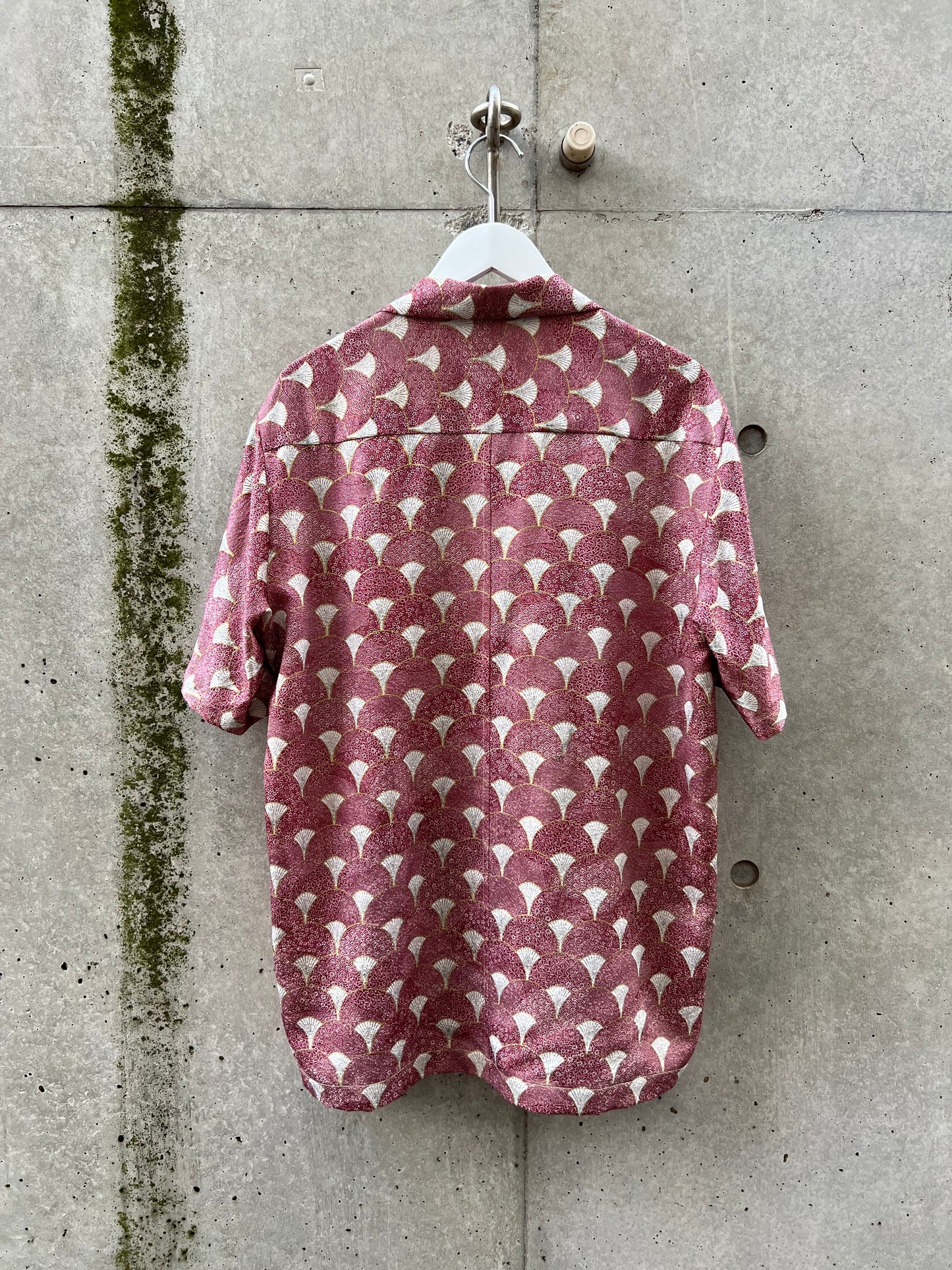 Vintage Kimono - Fan pattern red shirt