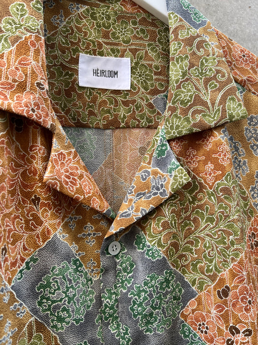 Vintage Kimono - Multi pattern multi colour shirt