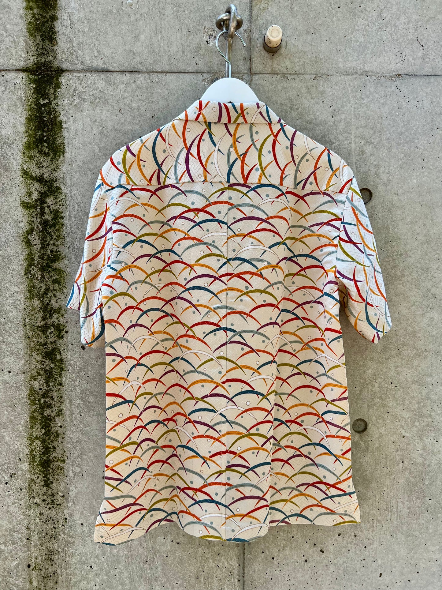 Vintage Kimono - Raindrop-kissed grass - White