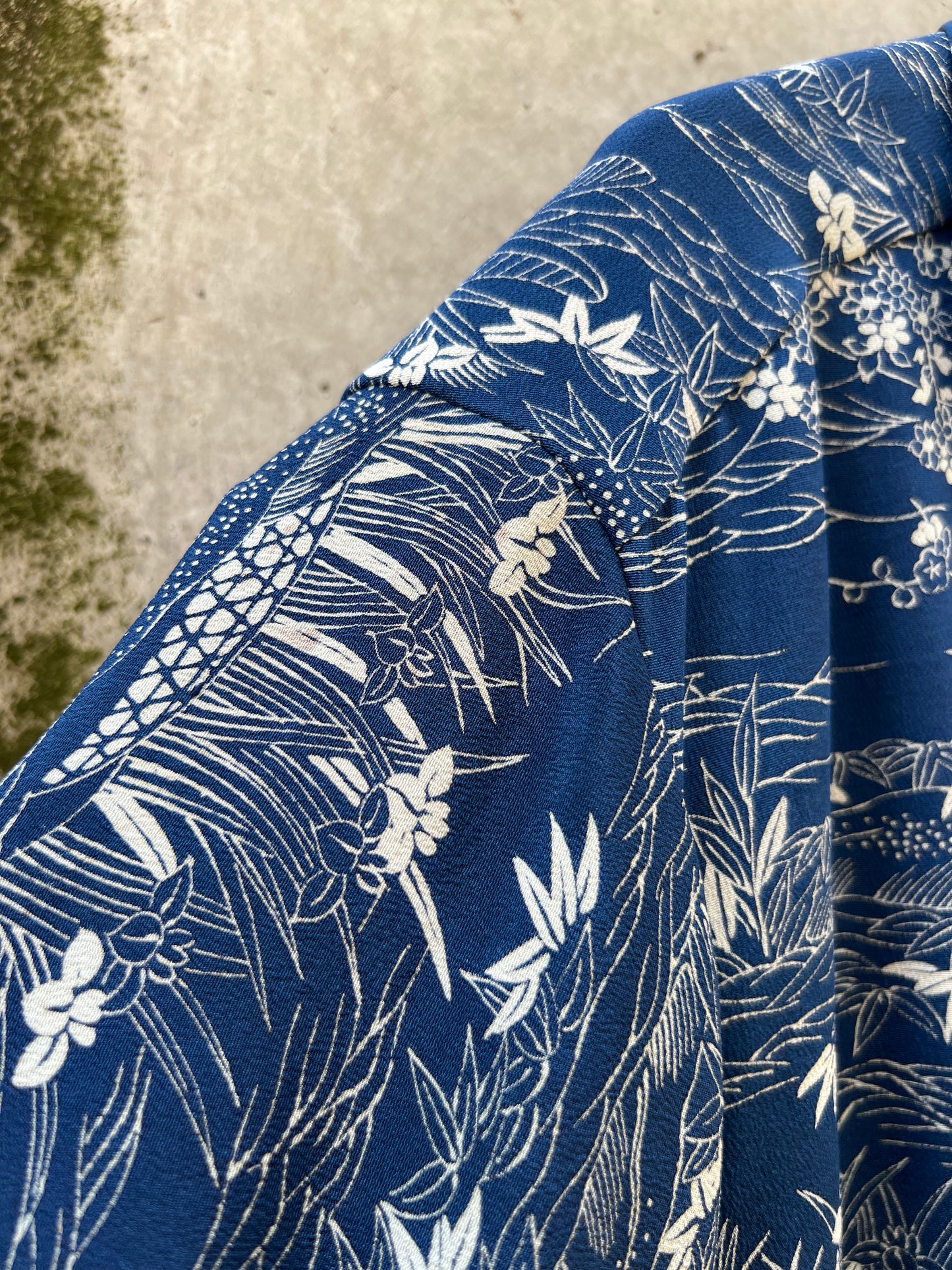 Vintage Kimono - Landscape - Navy