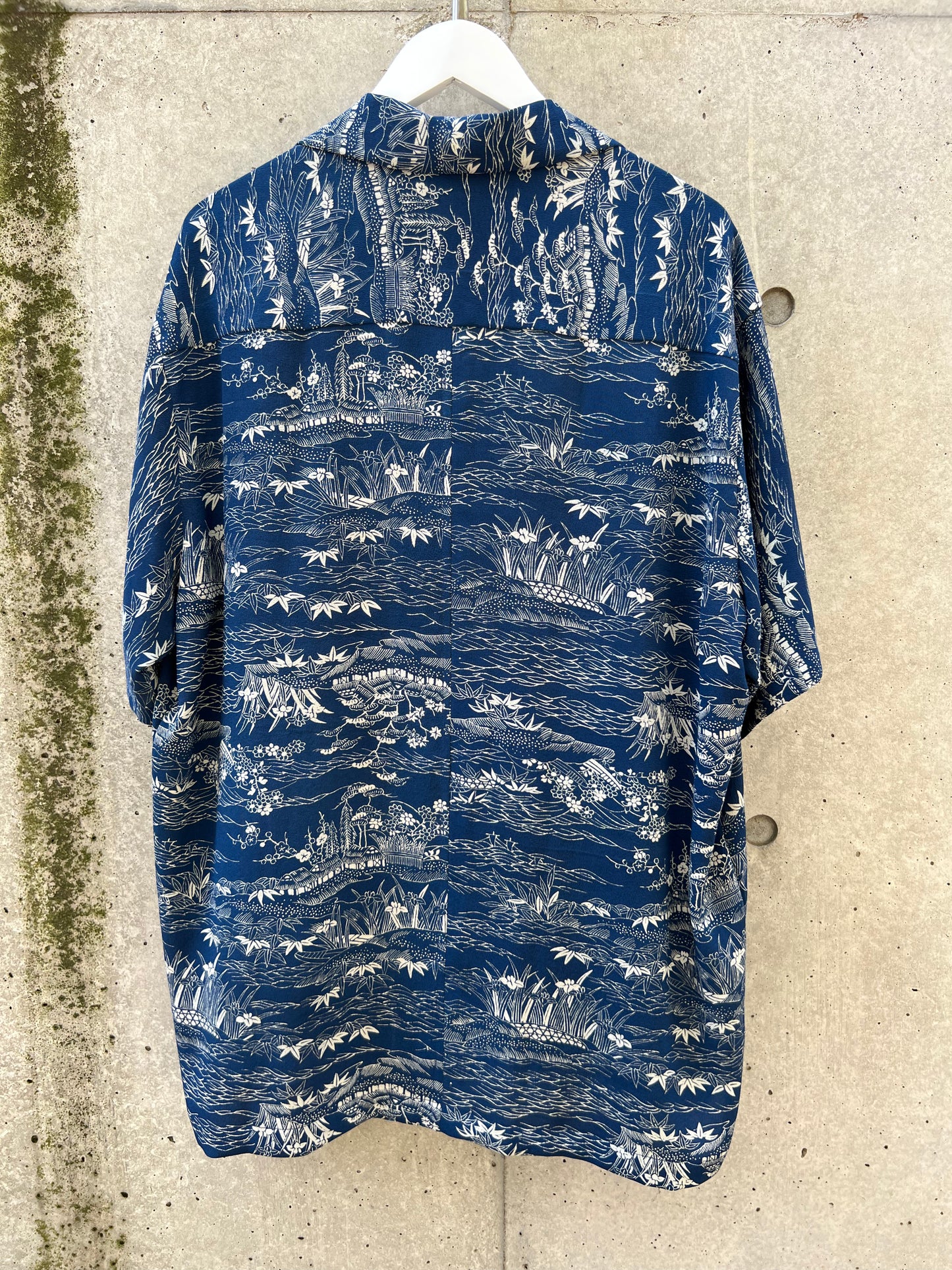 Vintage Kimono - Landscape - Navy