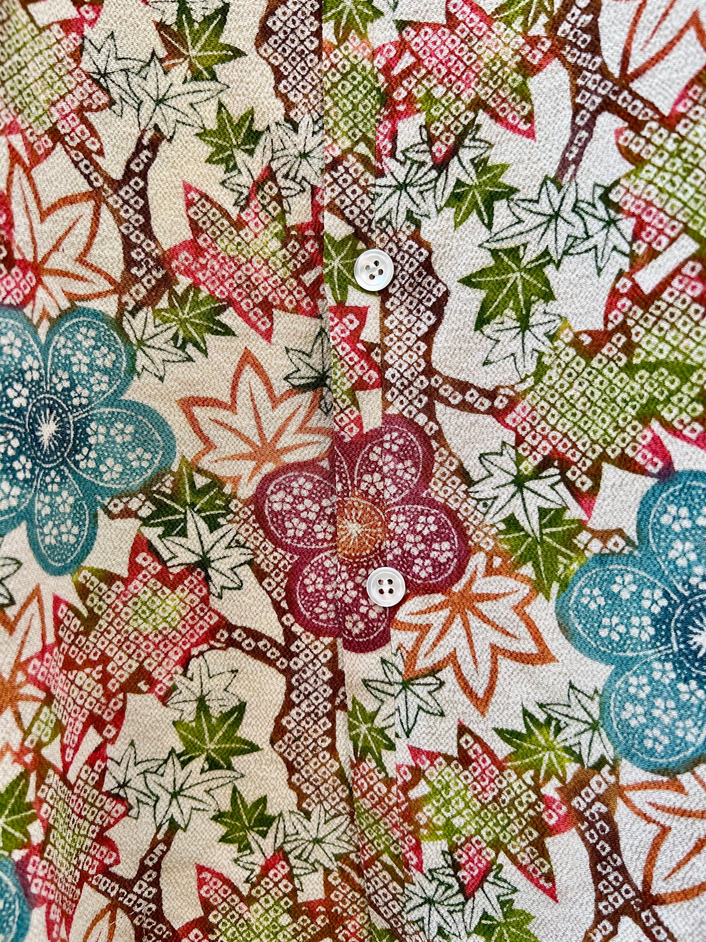 Vintage Kimono - Flower pattern - Multi colour