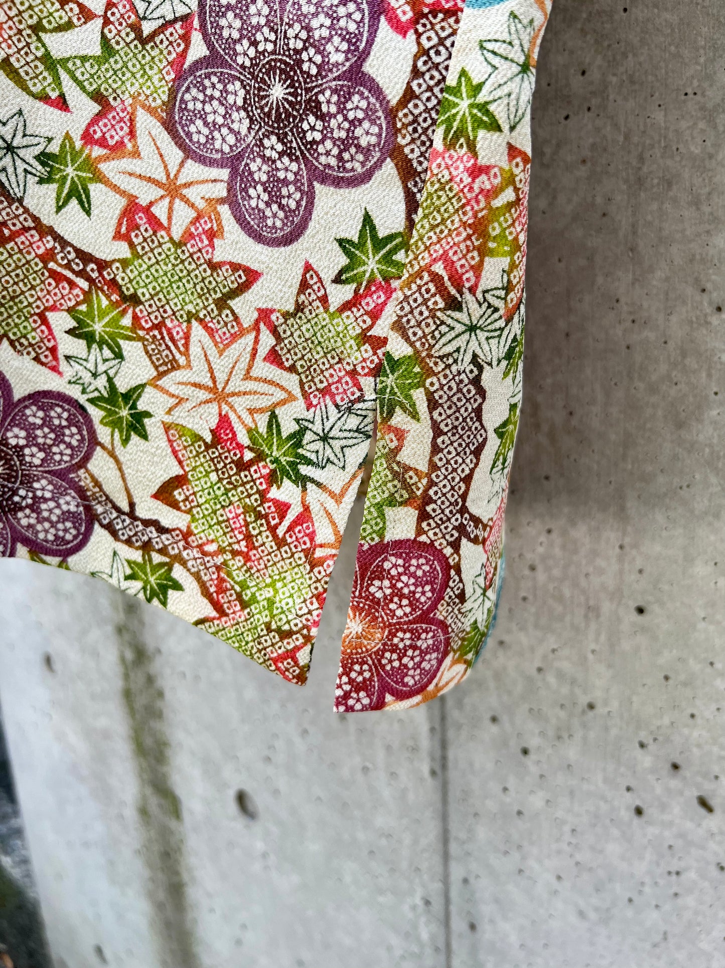 Vintage Kimono - Flower pattern - Multi colour