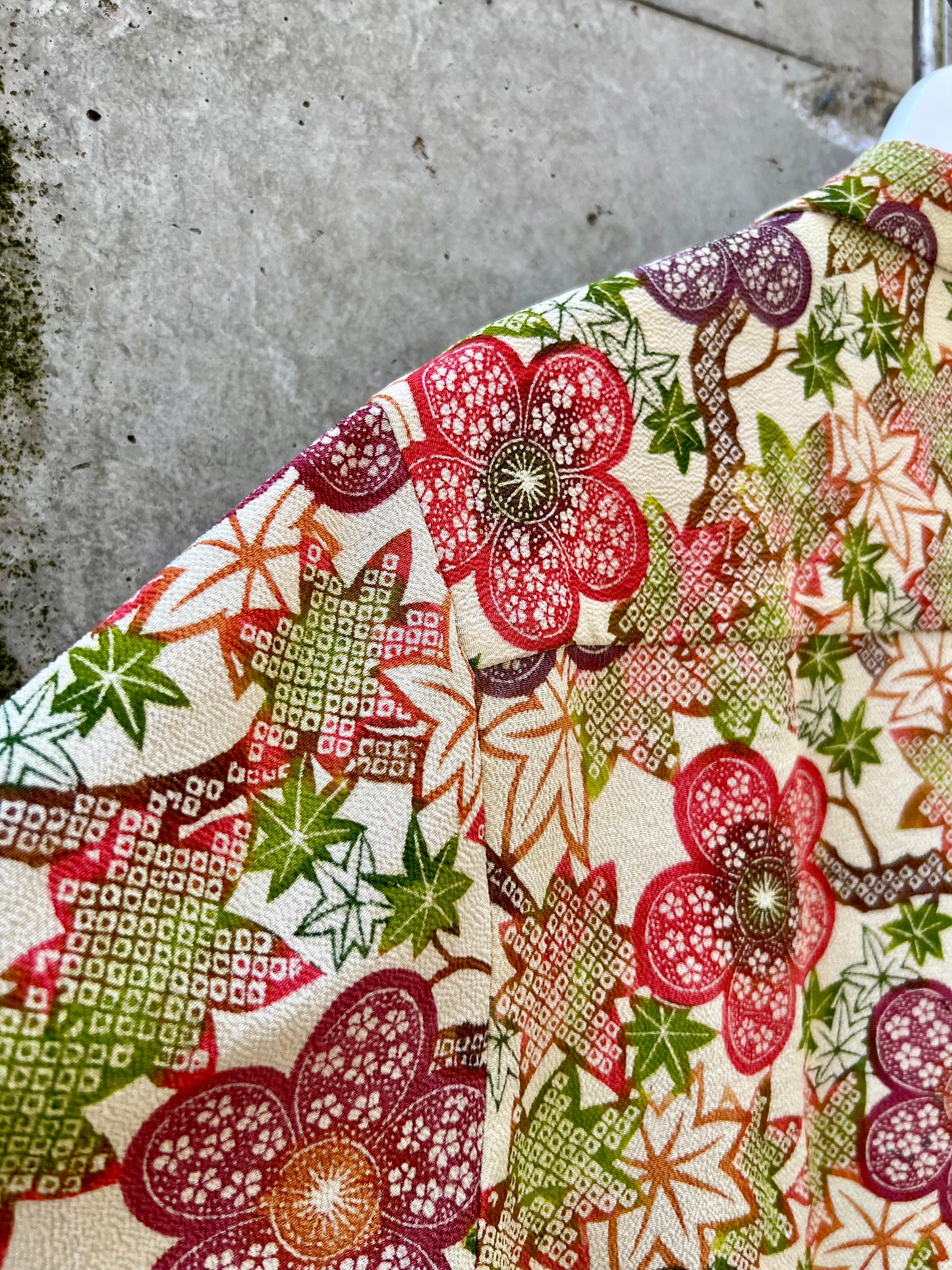 Vintage Kimono - Flower pattern - Multi colour