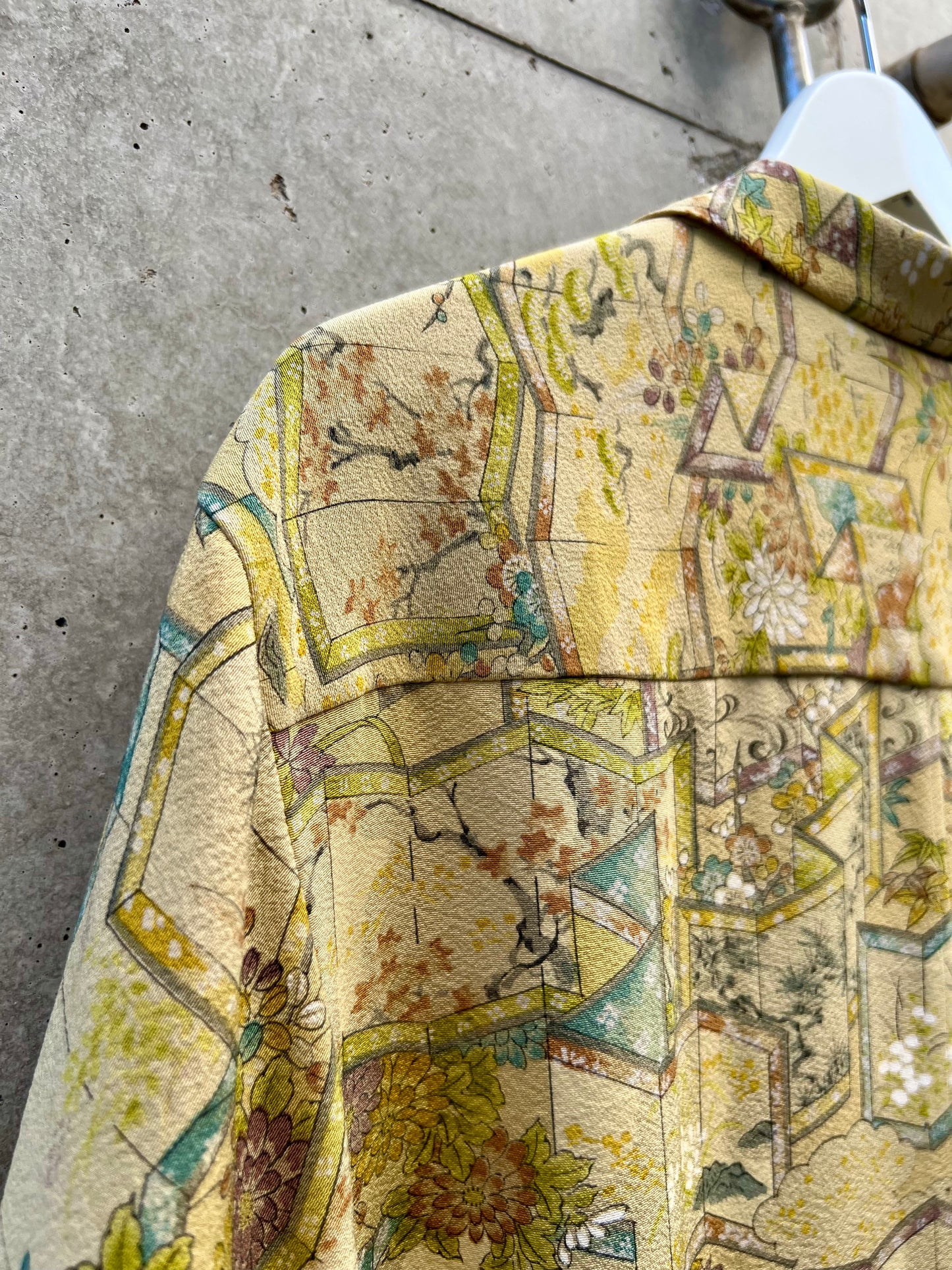 Vintage Kimono - Folding screen - Yellow