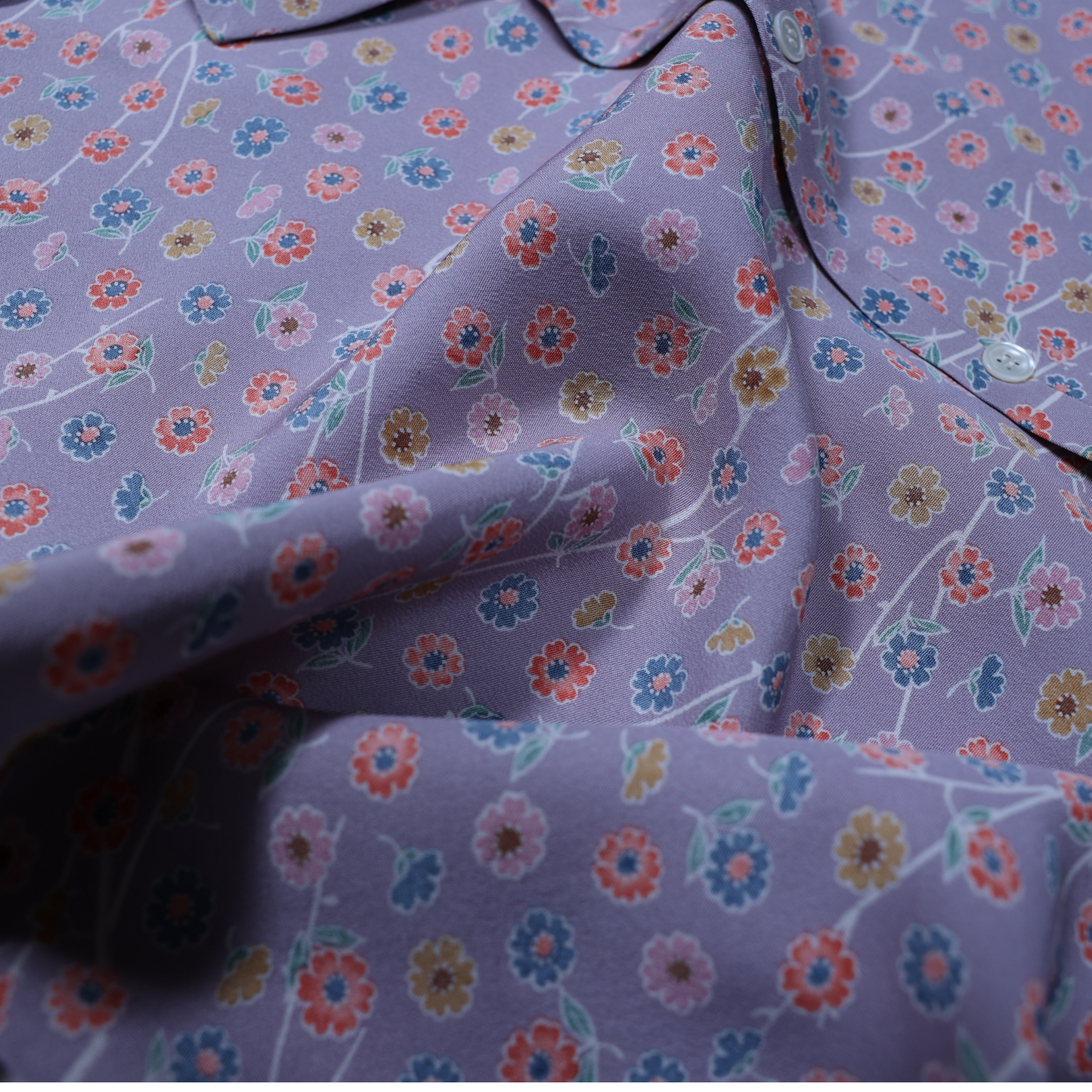 Vintage Kimono Shirt- Light Purple