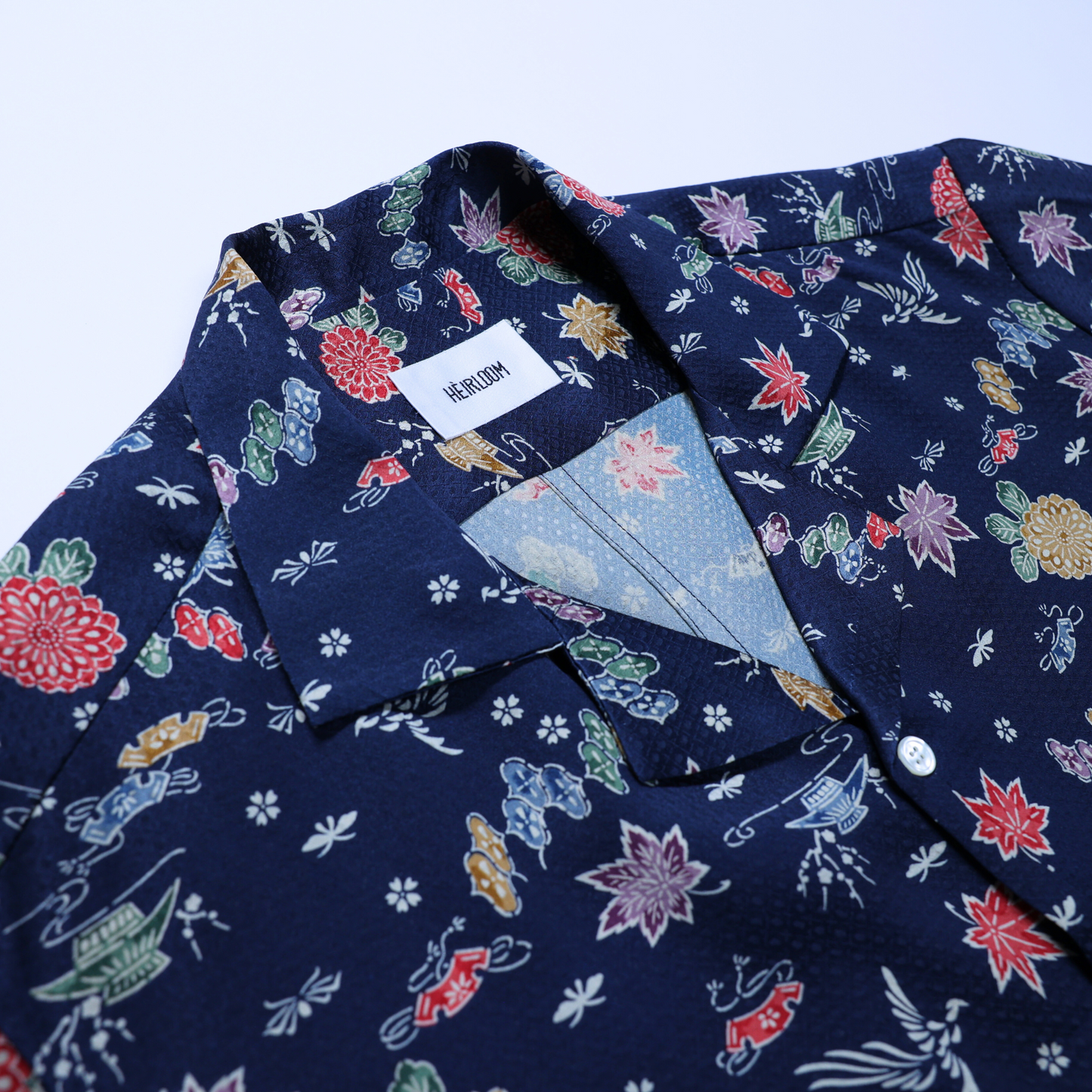 Vintage Kimono Shirt- Navy