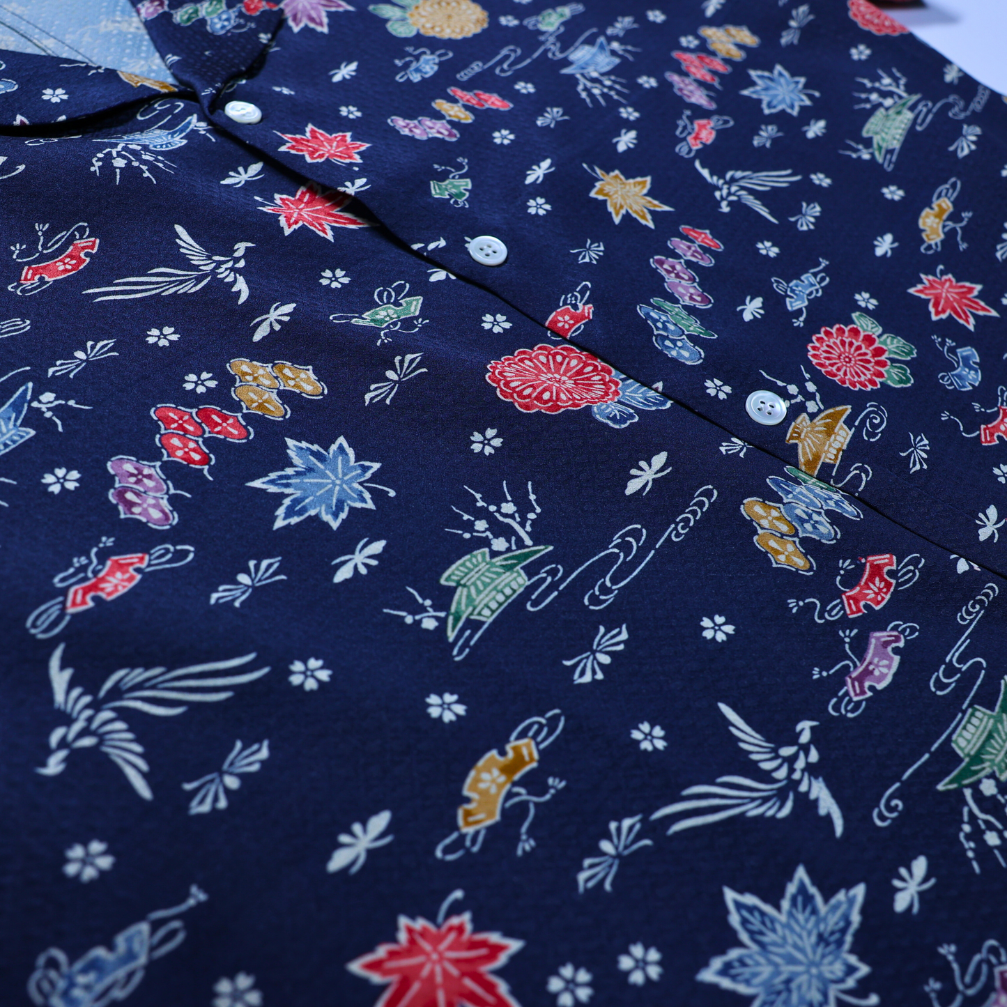 Vintage Kimono Shirt- Navy