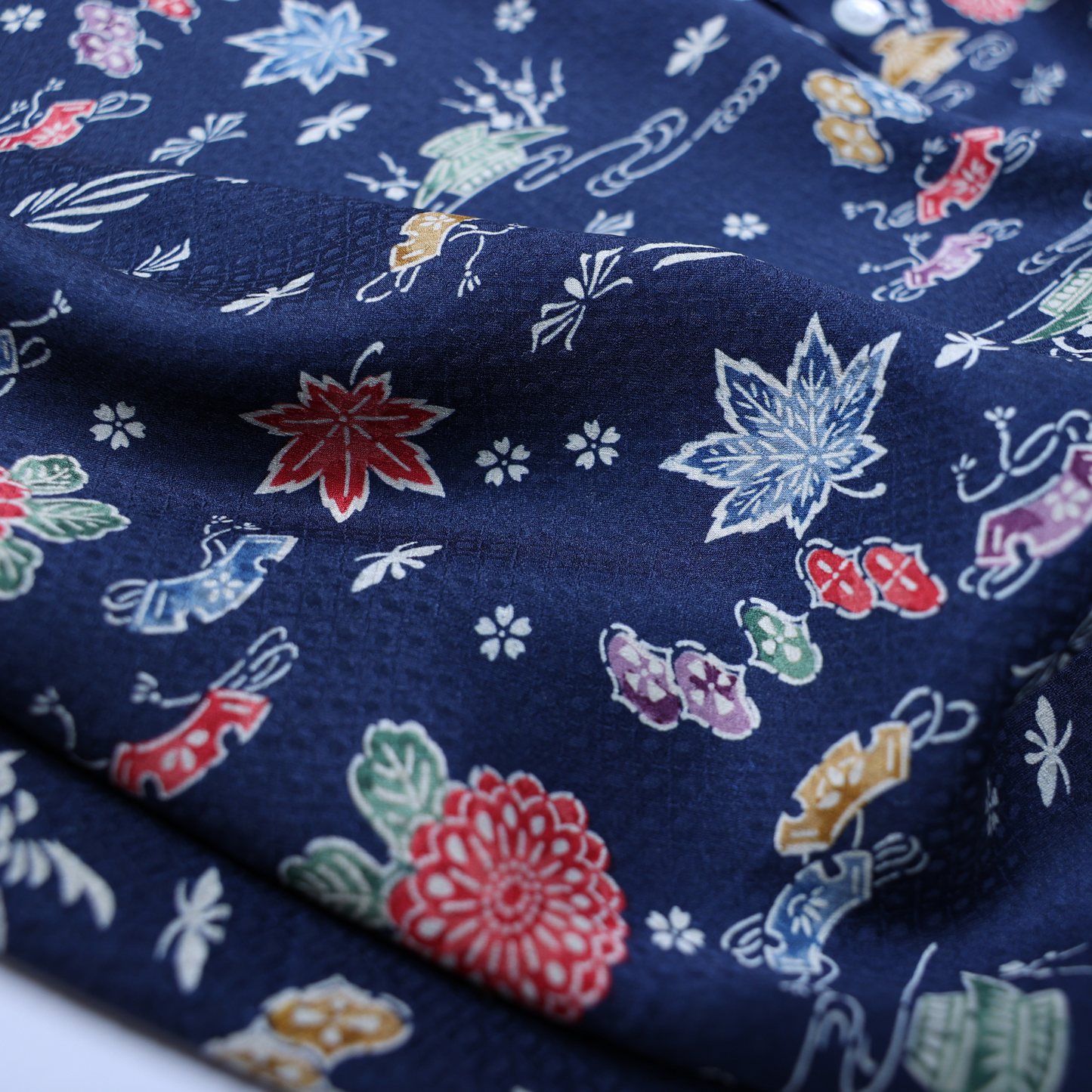 Vintage Kimono Shirt- Navy