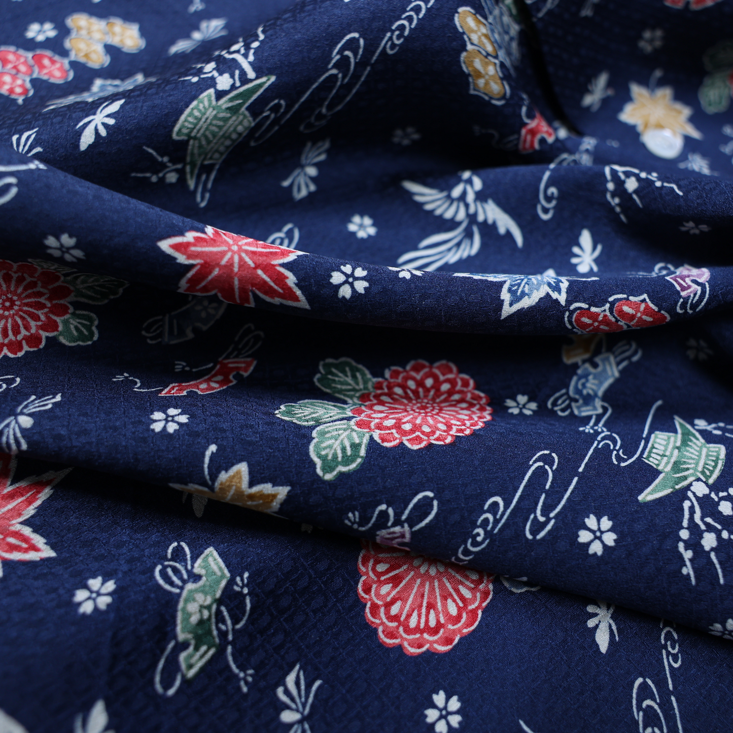 Vintage Kimono Shirt- Navy