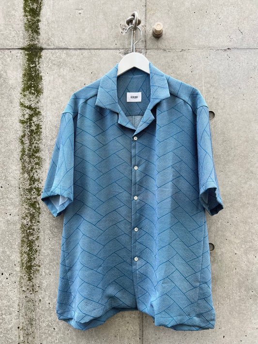 Vintage Kimono - Higaki (cypress pattern) - Blue
