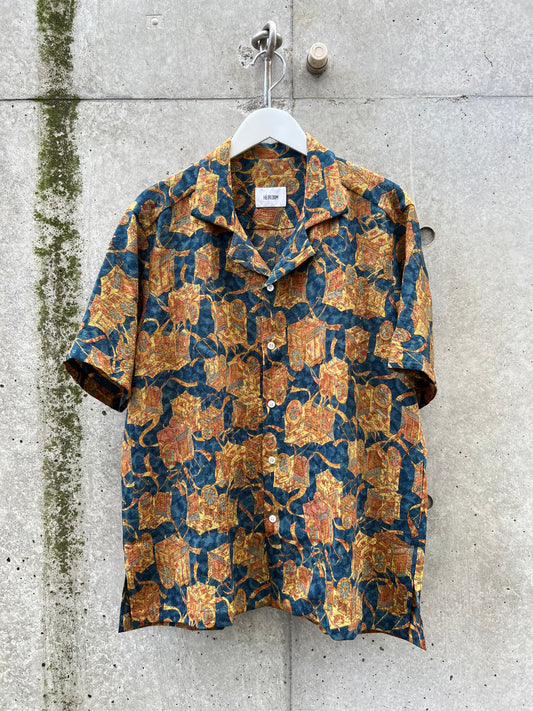 Vintage Kimono - Imperial cart - Gold, Navy