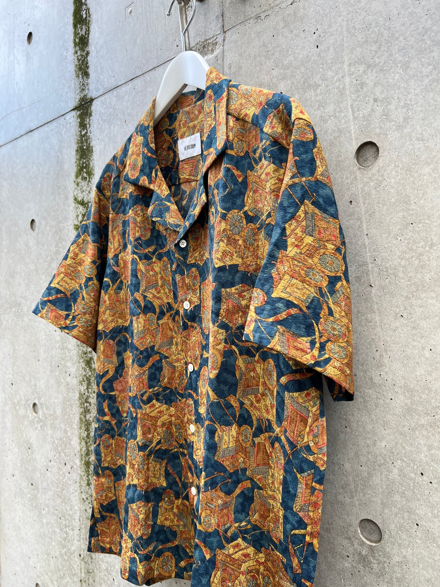 Vintage Kimono - Imperial cart - Gold, Navy