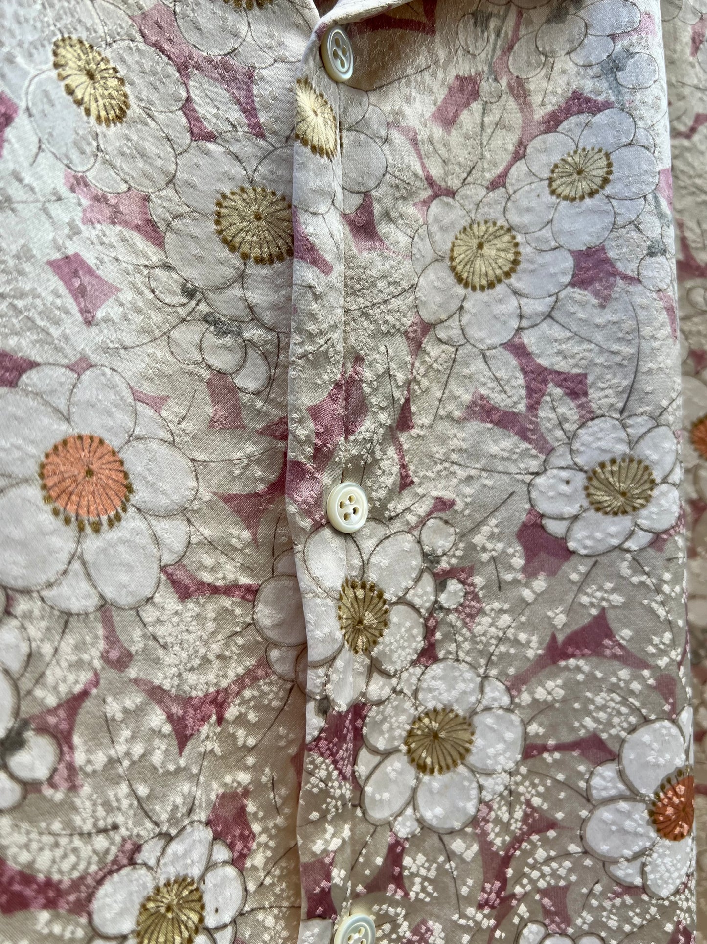 Vintage Kimono - Flower - White