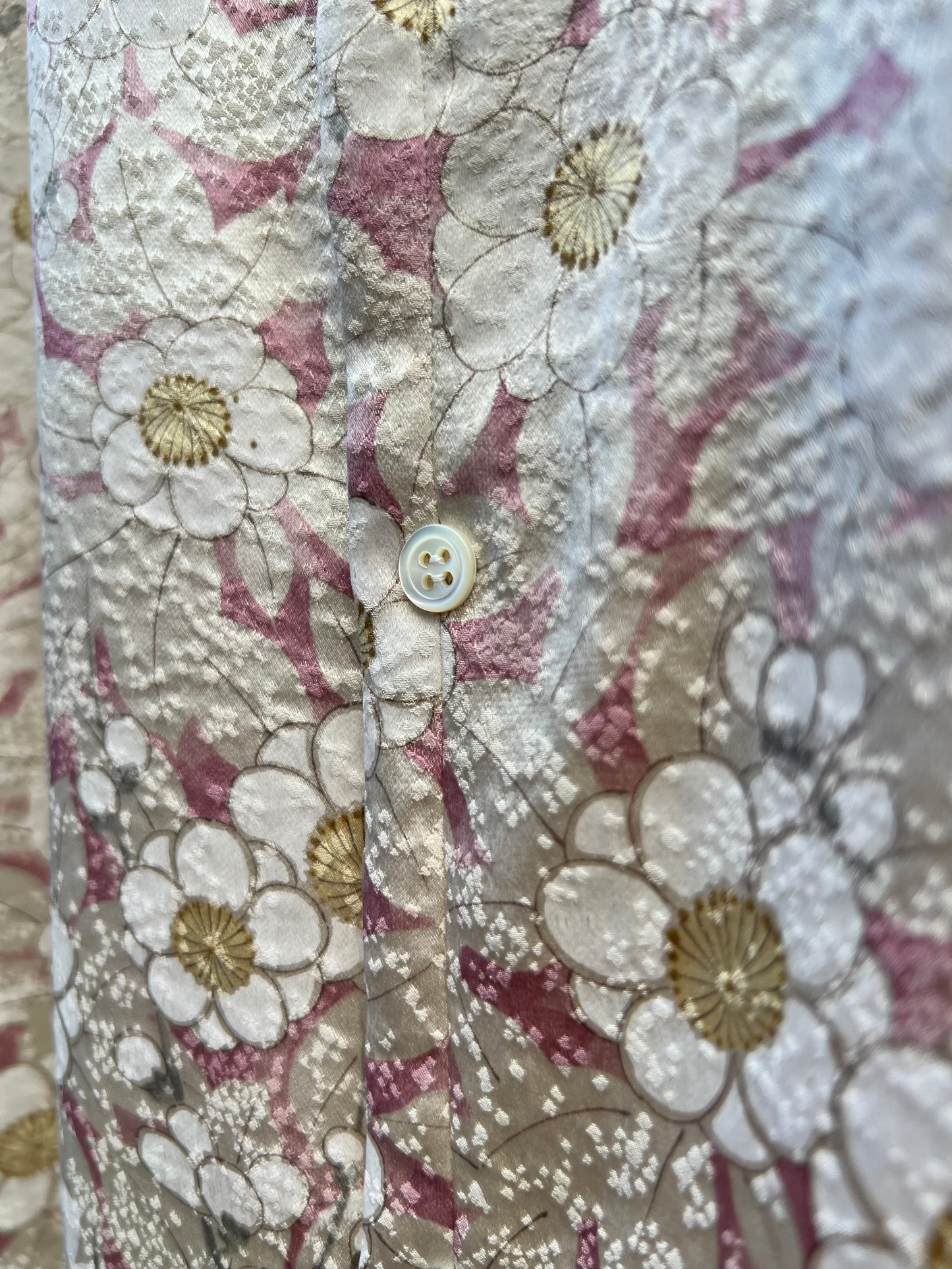 Vintage Kimono - Flower - White