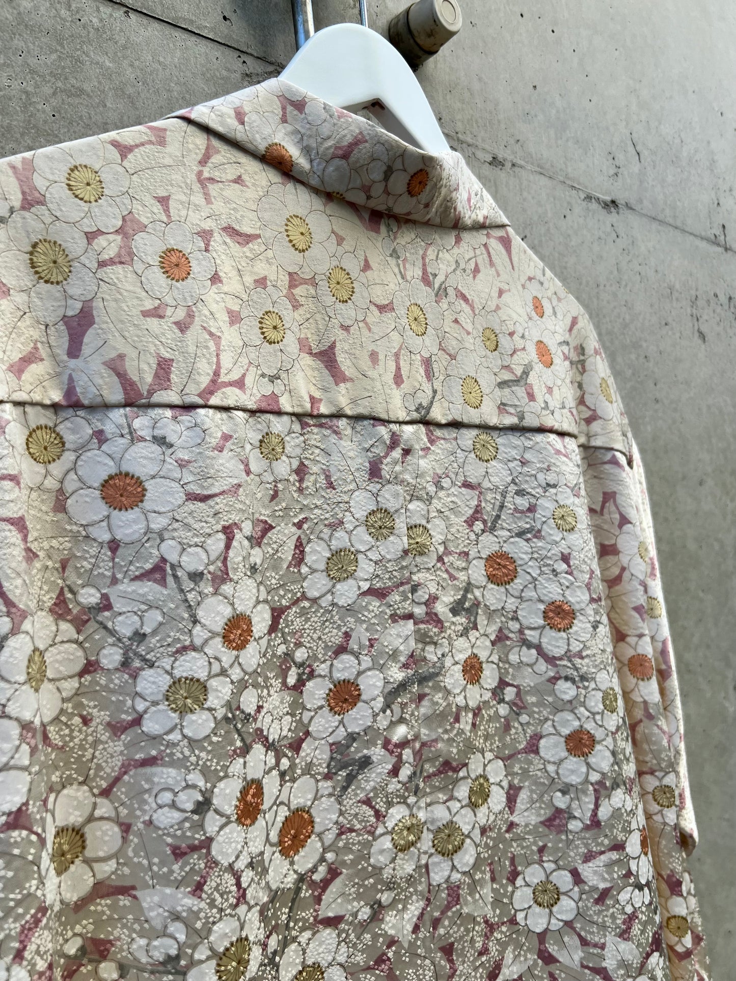 Vintage Kimono - Flower - White