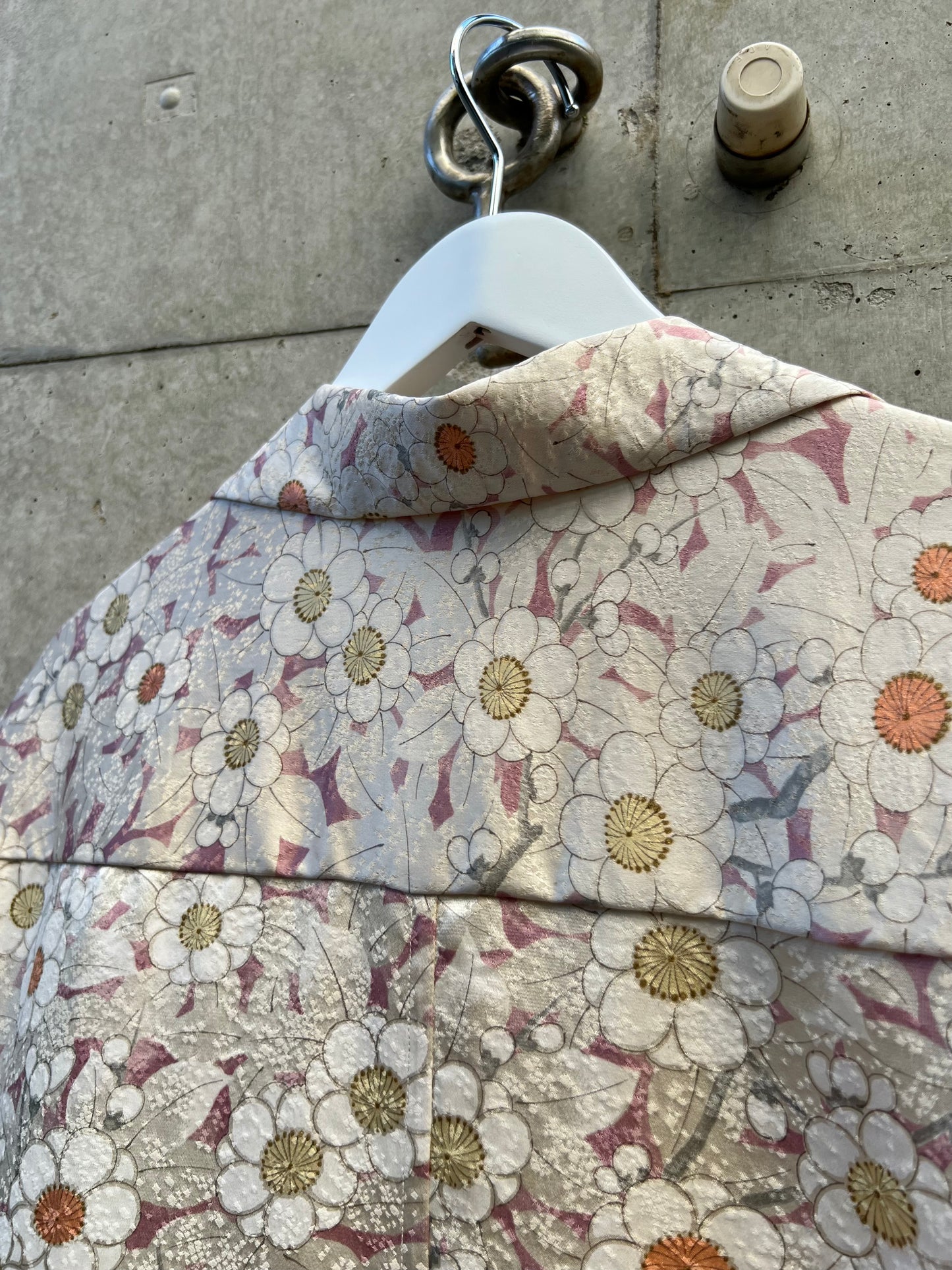 Vintage Kimono - Flower - White