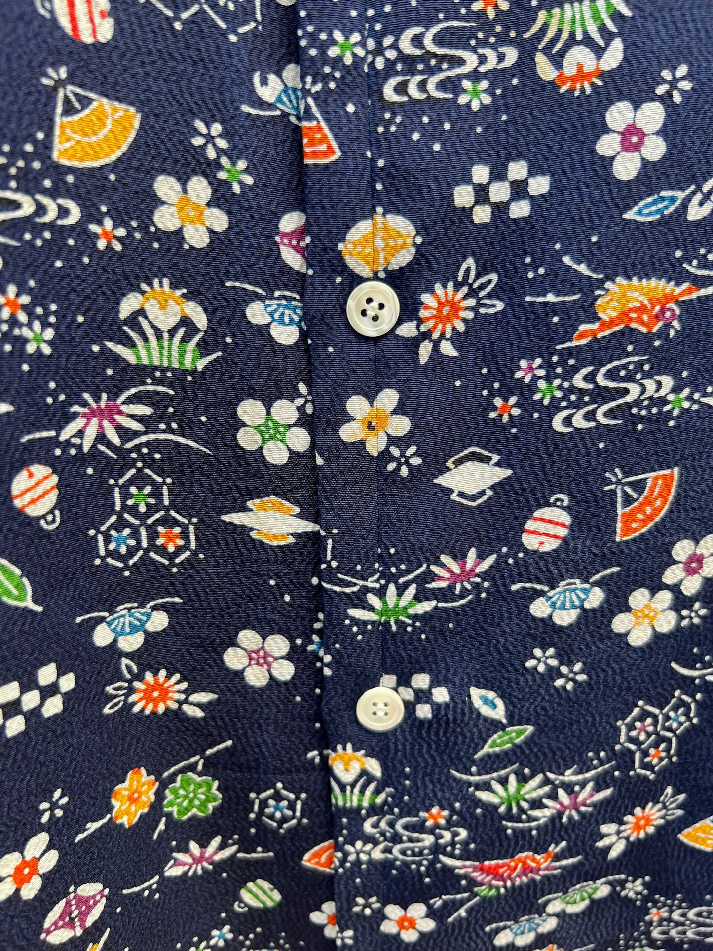Vintage Kimono - Komon - Navy