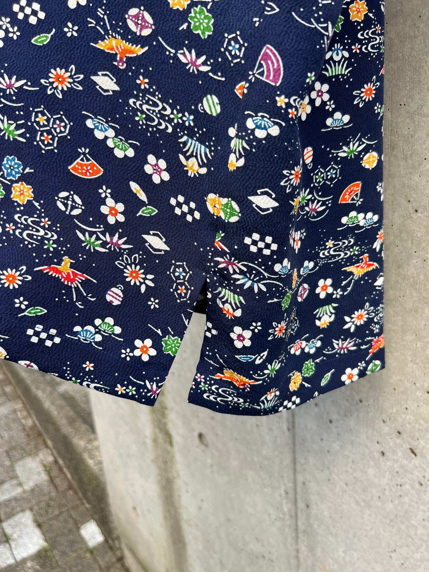 Vintage Kimono - Komon - Navy