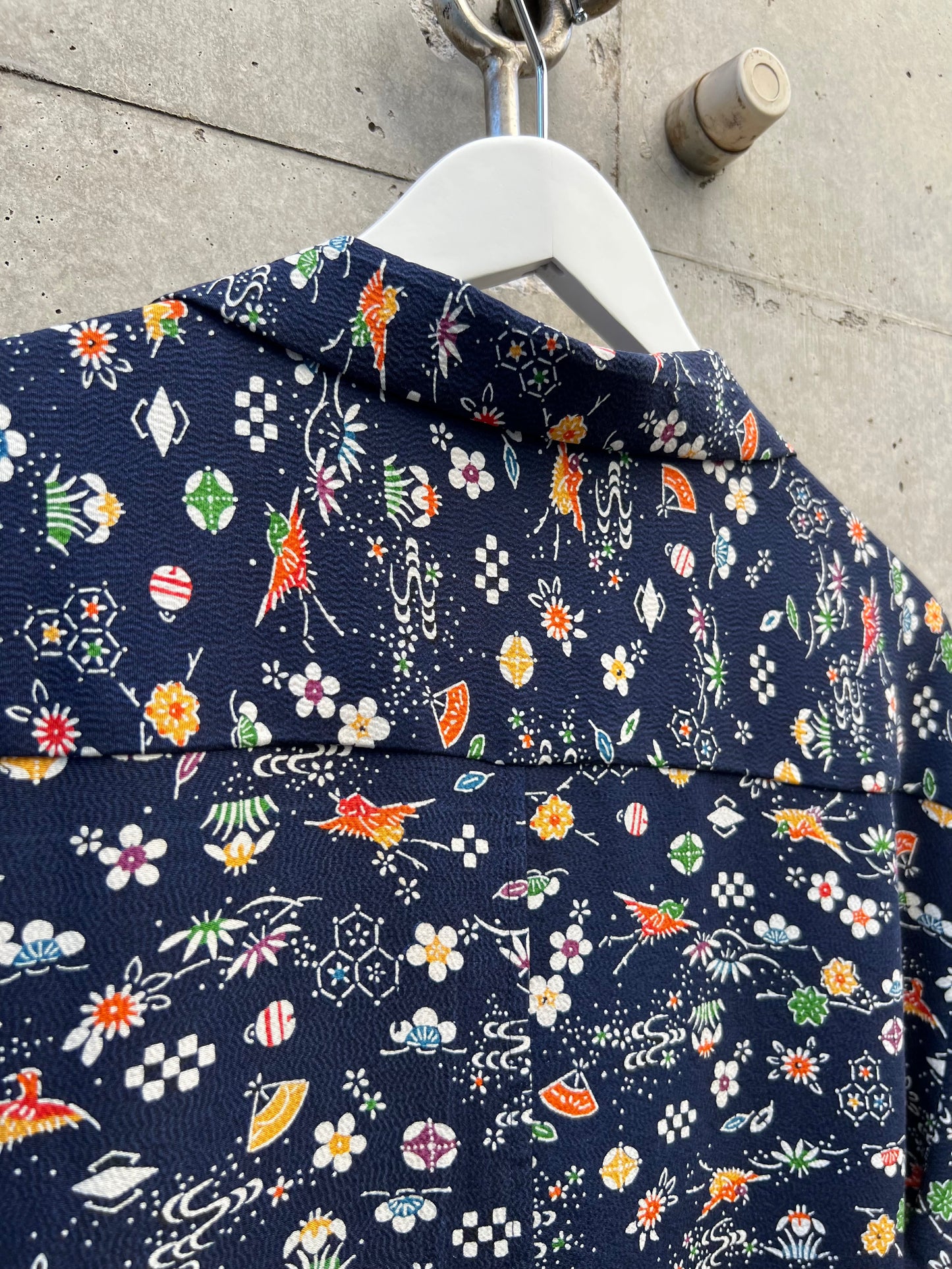 Vintage Kimono - Komon - Navy