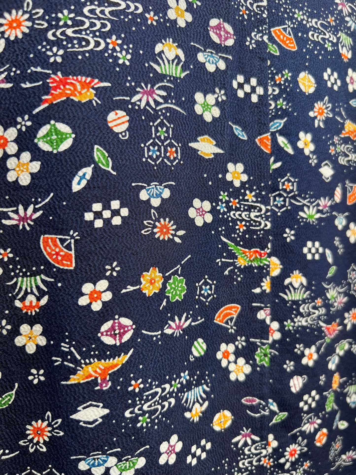 Vintage Kimono - Komon - Navy