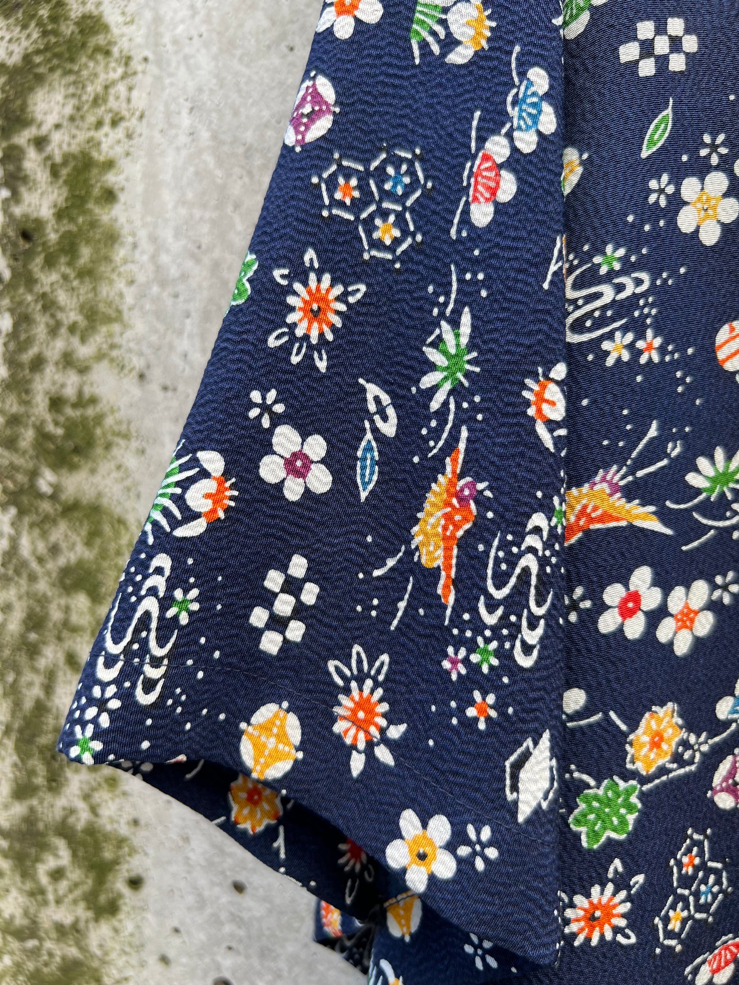 Vintage Kimono - Komon - Navy
