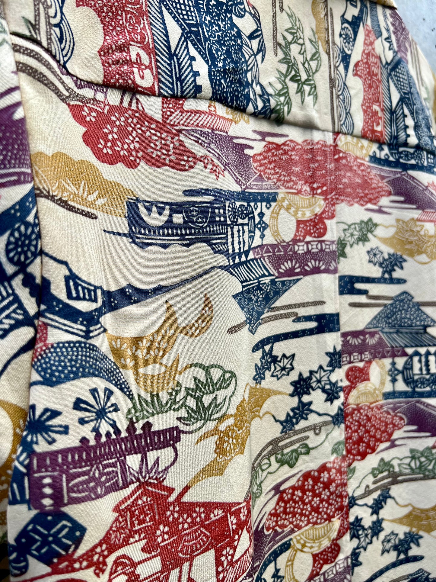 Vintage Kimono - Landscape - Beige