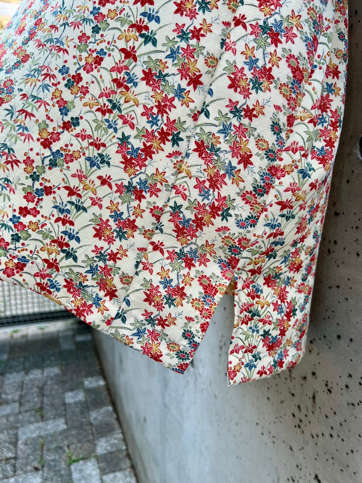 Vintage Kimono - Flower - White