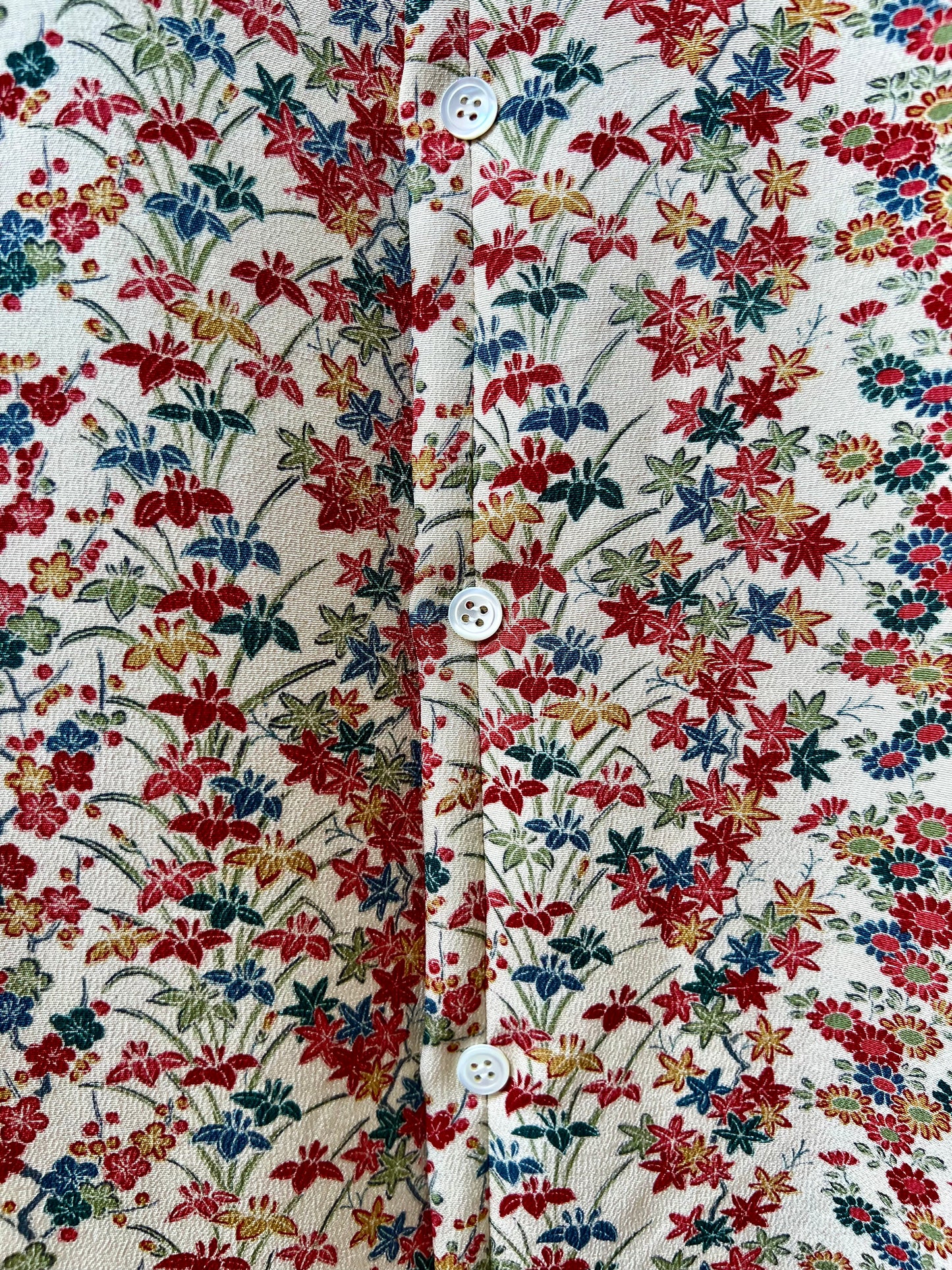 Vintage Kimono - Flower - White