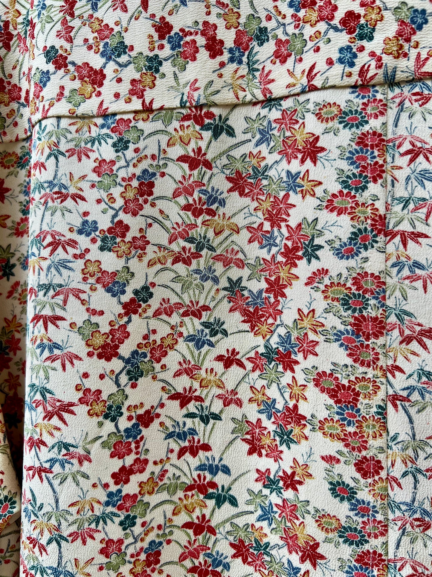 Vintage Kimono - Flower - White