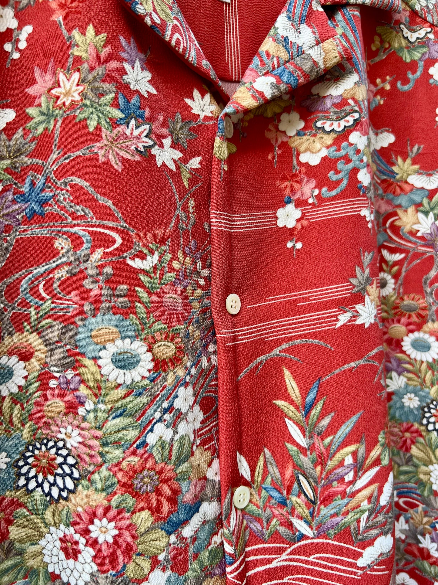 Vintage Kimono - Flower - Scarlet