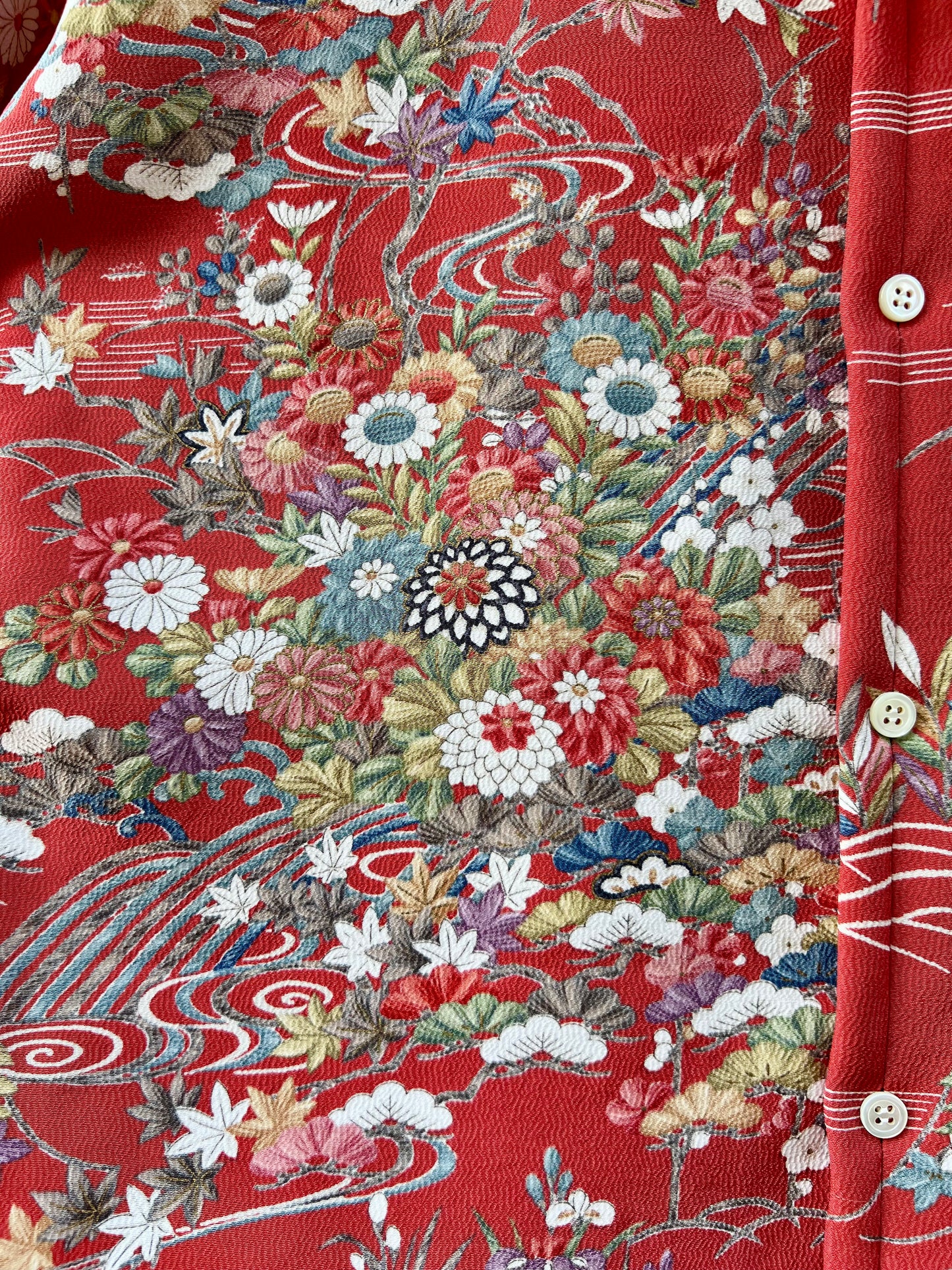 Vintage Kimono - Flower - Scarlet