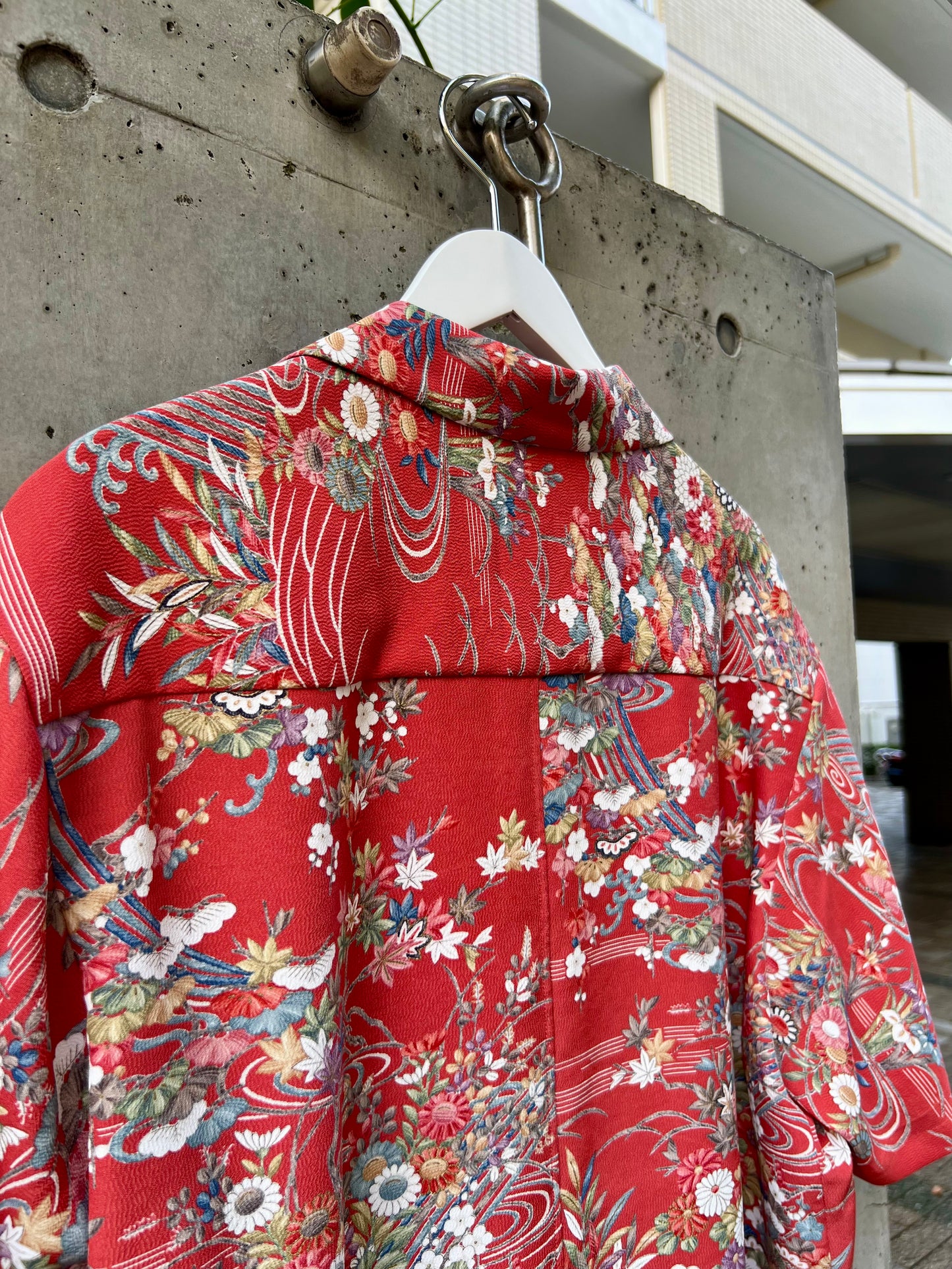 Vintage Kimono - Flower - Scarlet
