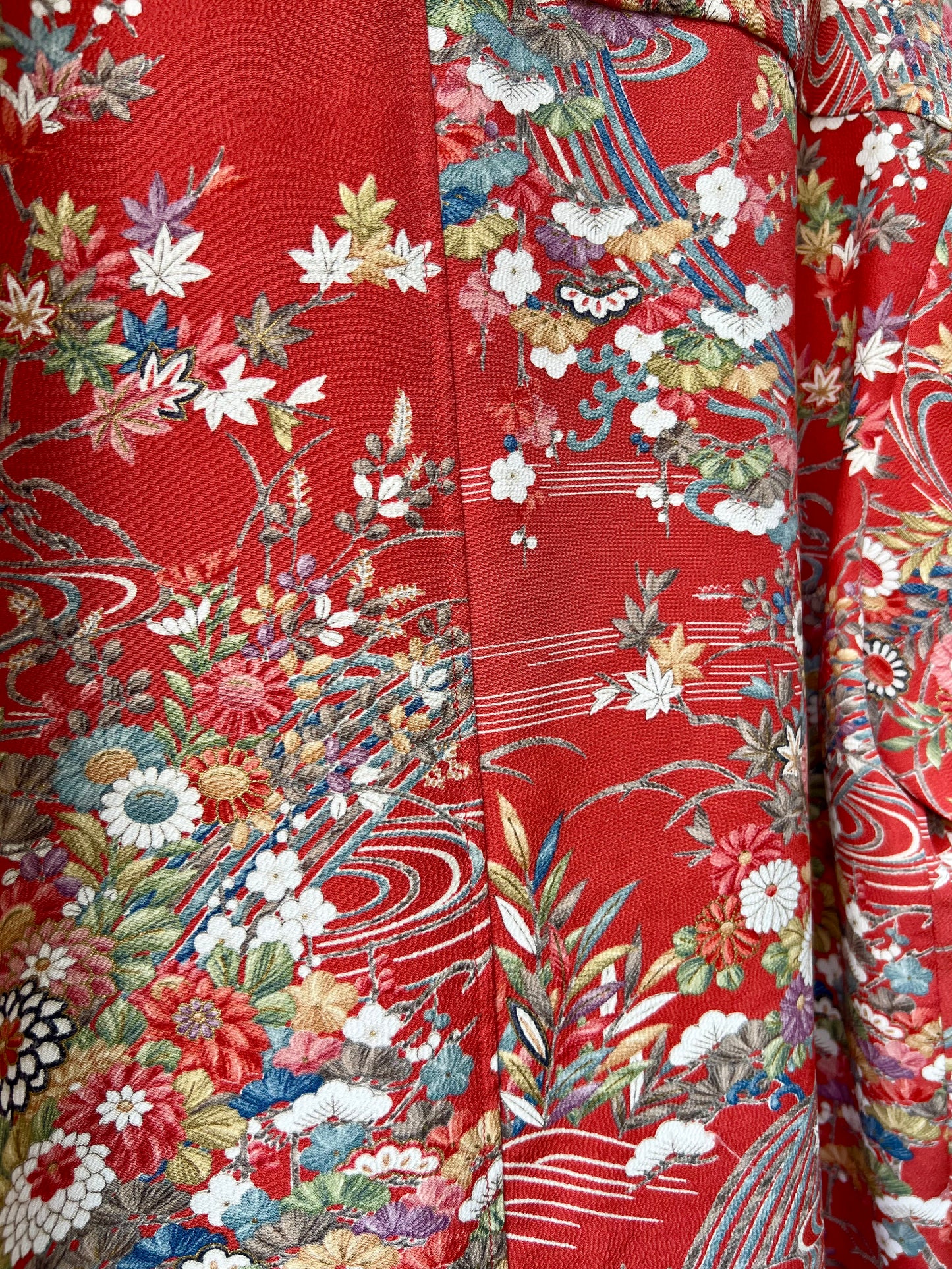 Vintage Kimono - Flower - Scarlet