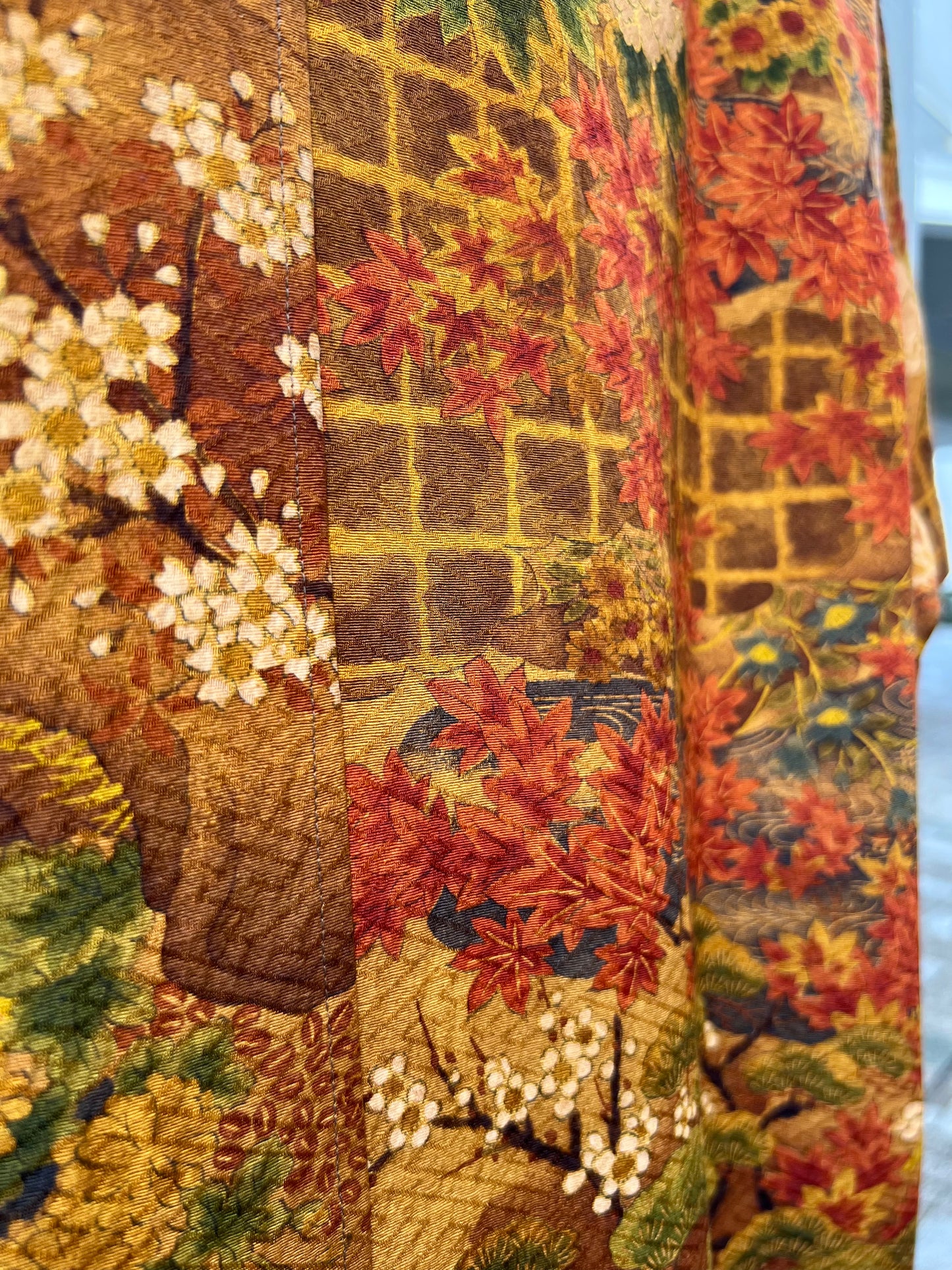 Vintage Kimono - Flower - Brown