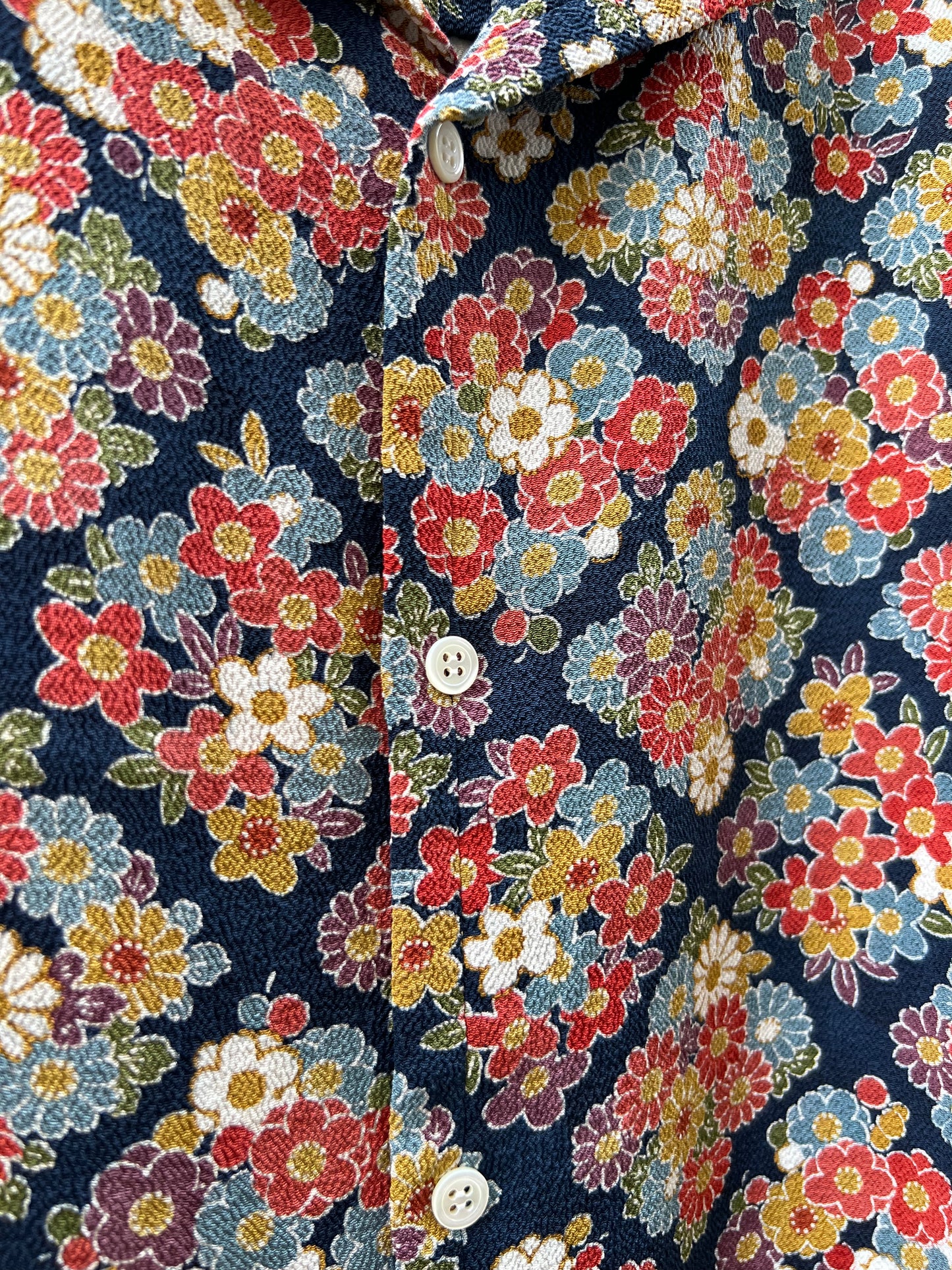 Vintage Kimono - Flower - Blue