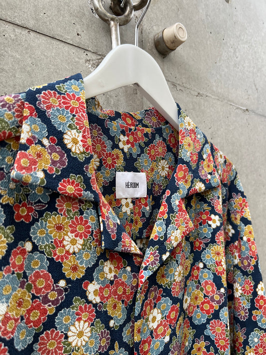 Vintage Kimono - Flower - Blue