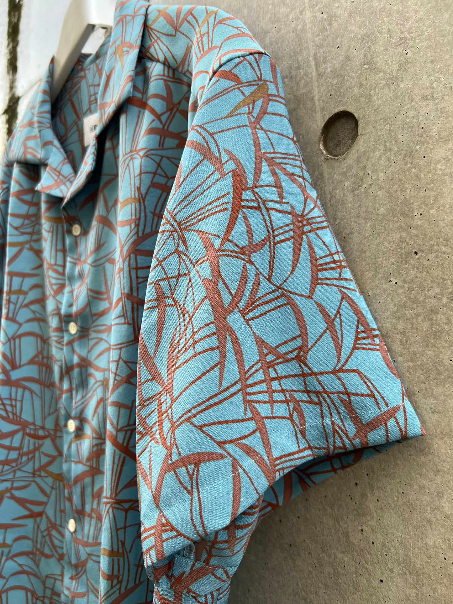 Vintage Kimono - Bamboo grass - Sky blue