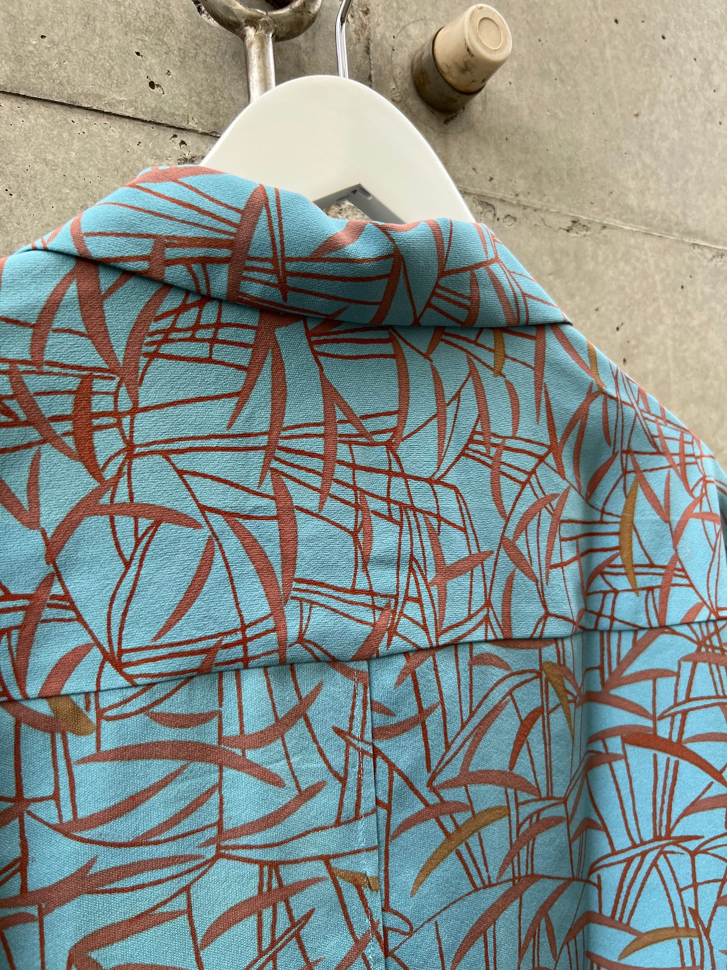 Vintage Kimono - Bamboo grass - Sky blue