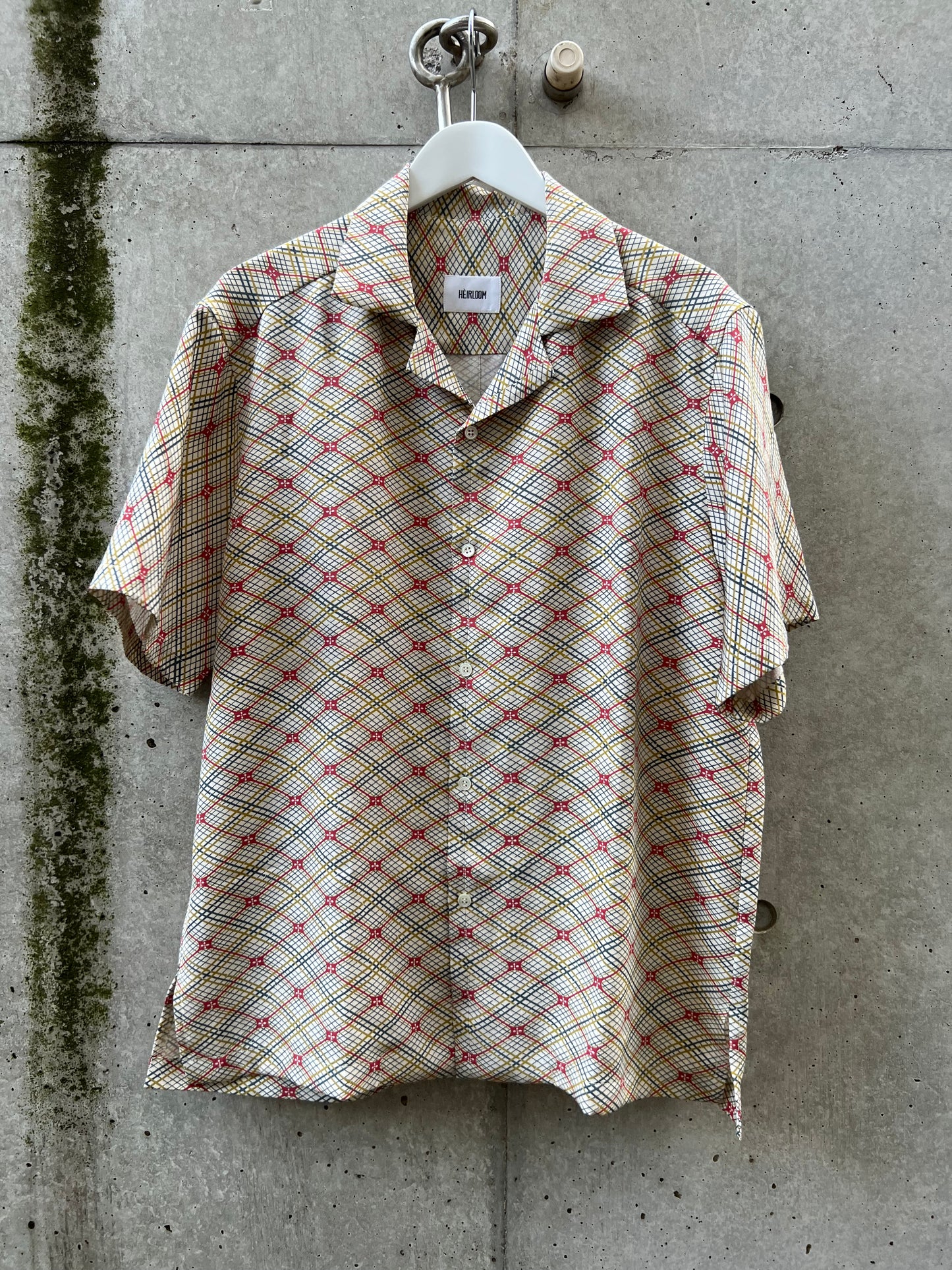 Vintage Kimono - Plaid pattern - White