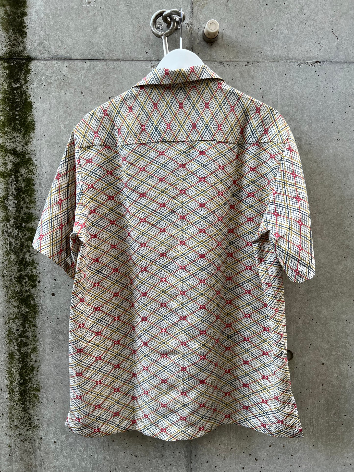 Vintage Kimono - Plaid pattern - White
